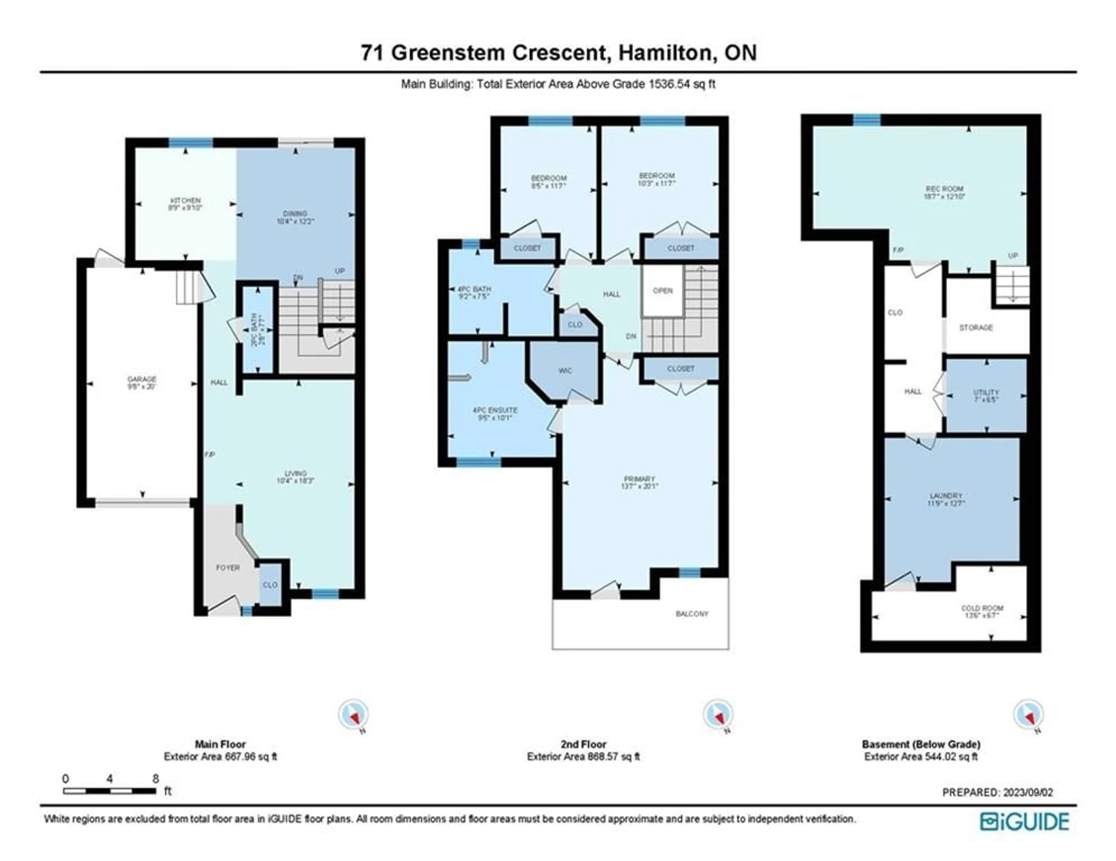 Floor plan for 71 Greenstem Cres, Stoney Creek Ontario L8E 0A8