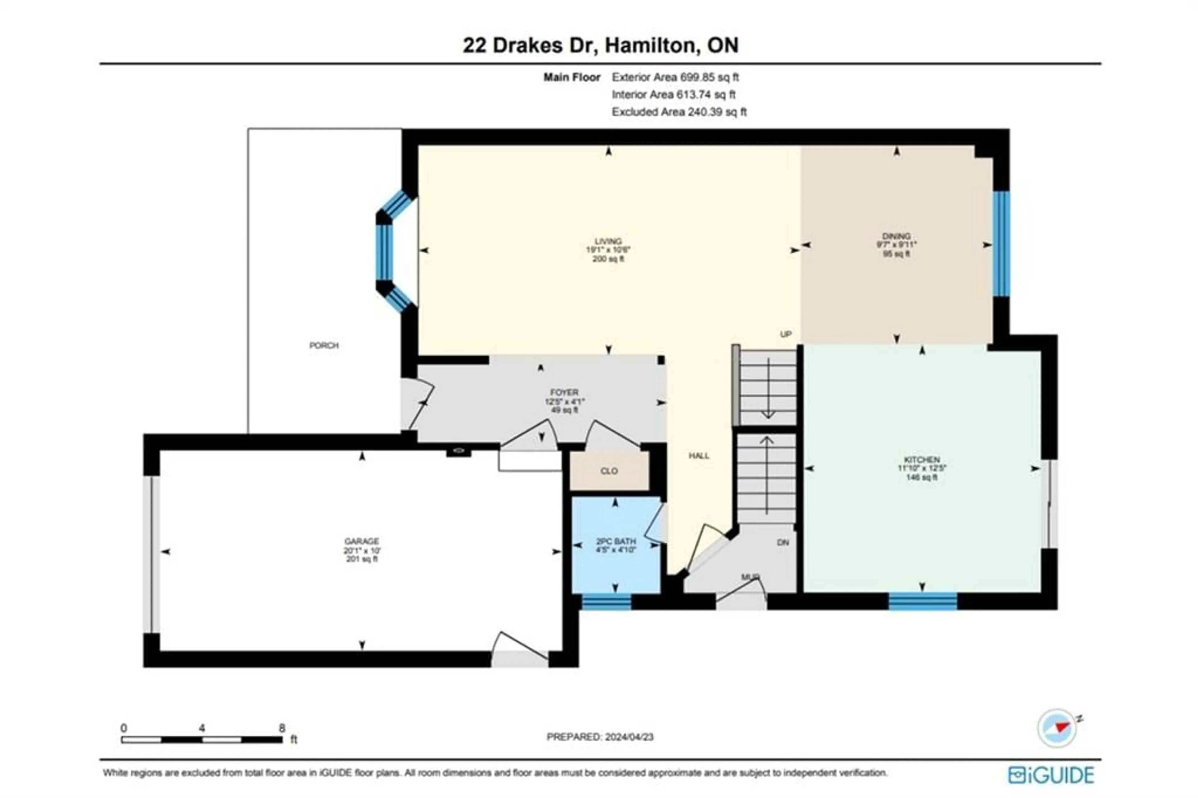 Floor plan for 22 Drakes Dr, Stoney Creek Ontario L8E 4G5