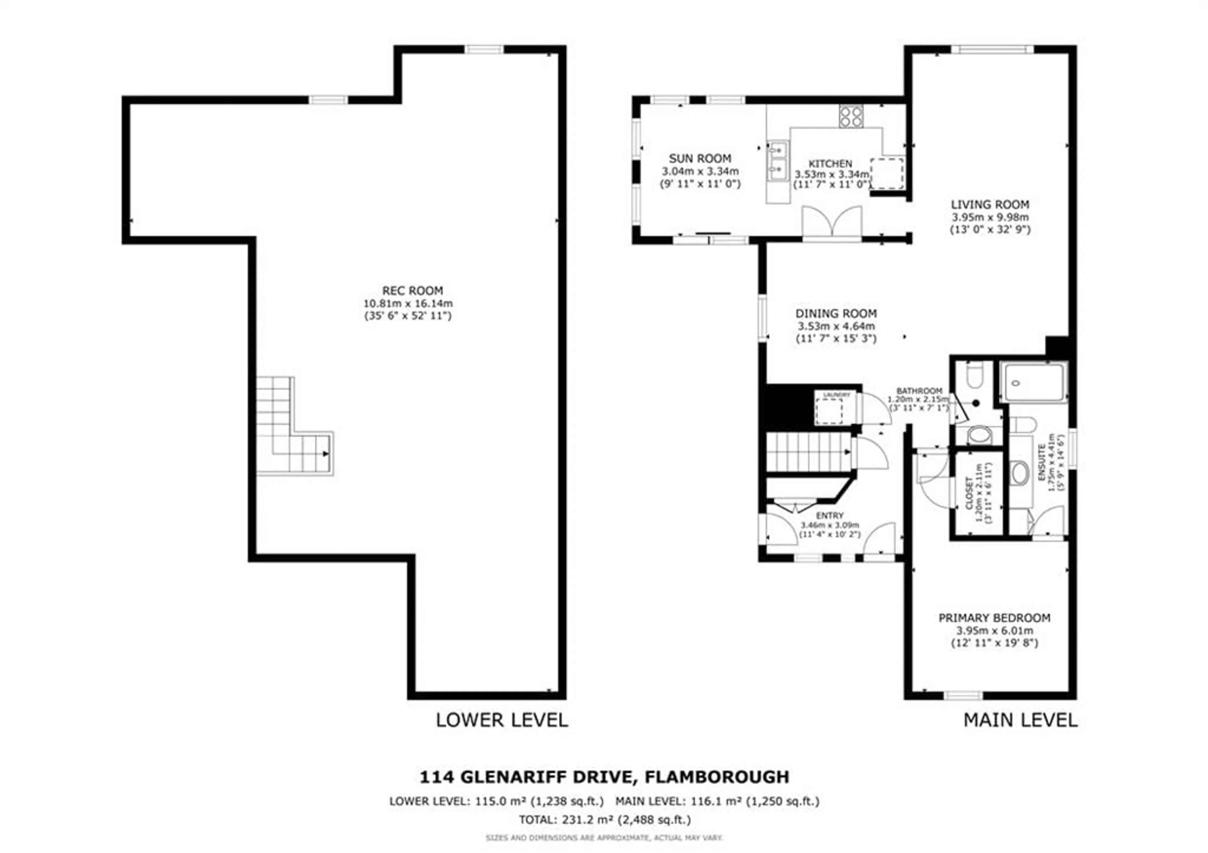 Floor plan for 114 GLENARIFF Dr, Freelton Ontario L0R 1K0