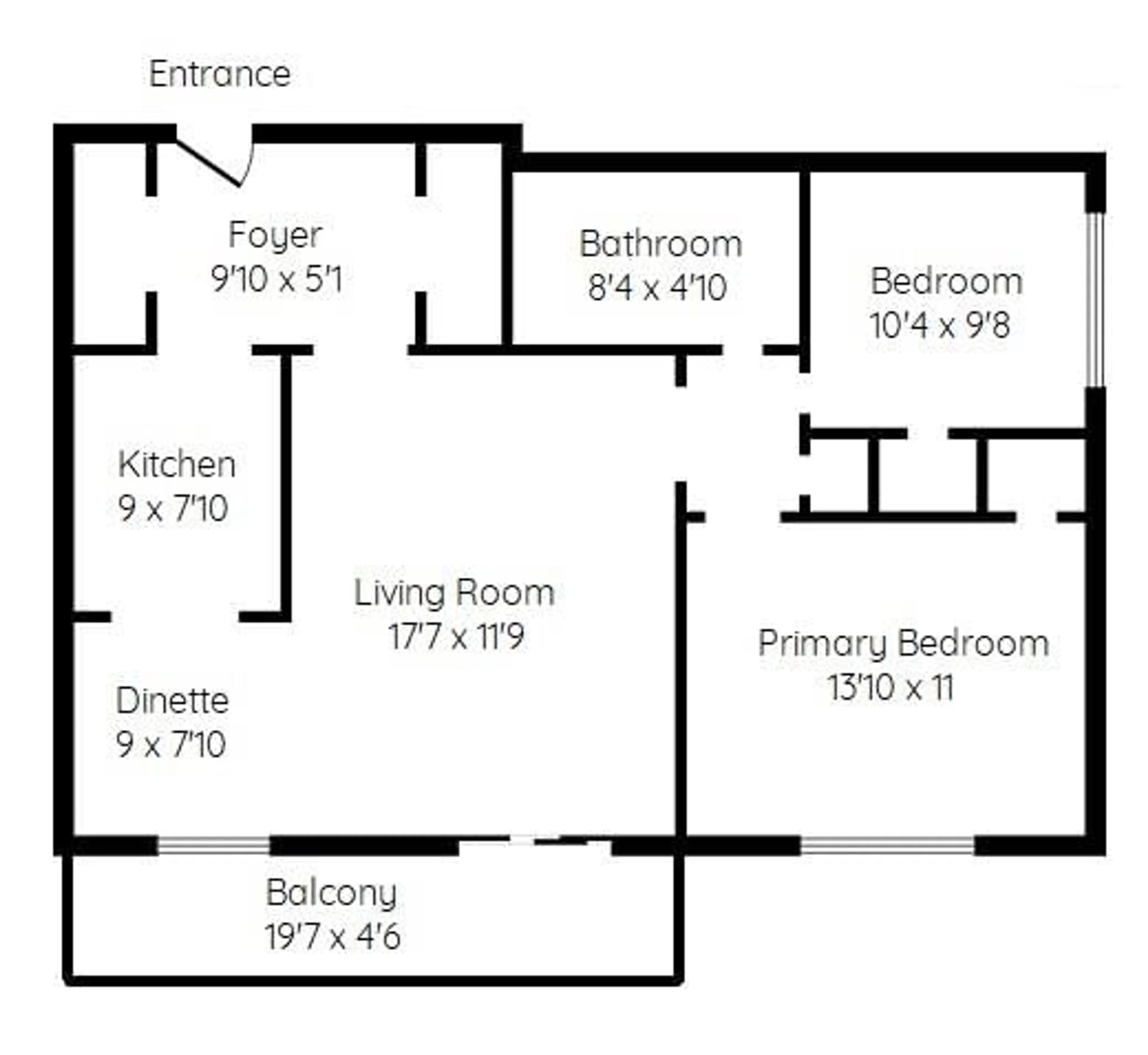 Floor plan for 8 Woodman Dr #602, Hamilton Ontario L8K 4C9