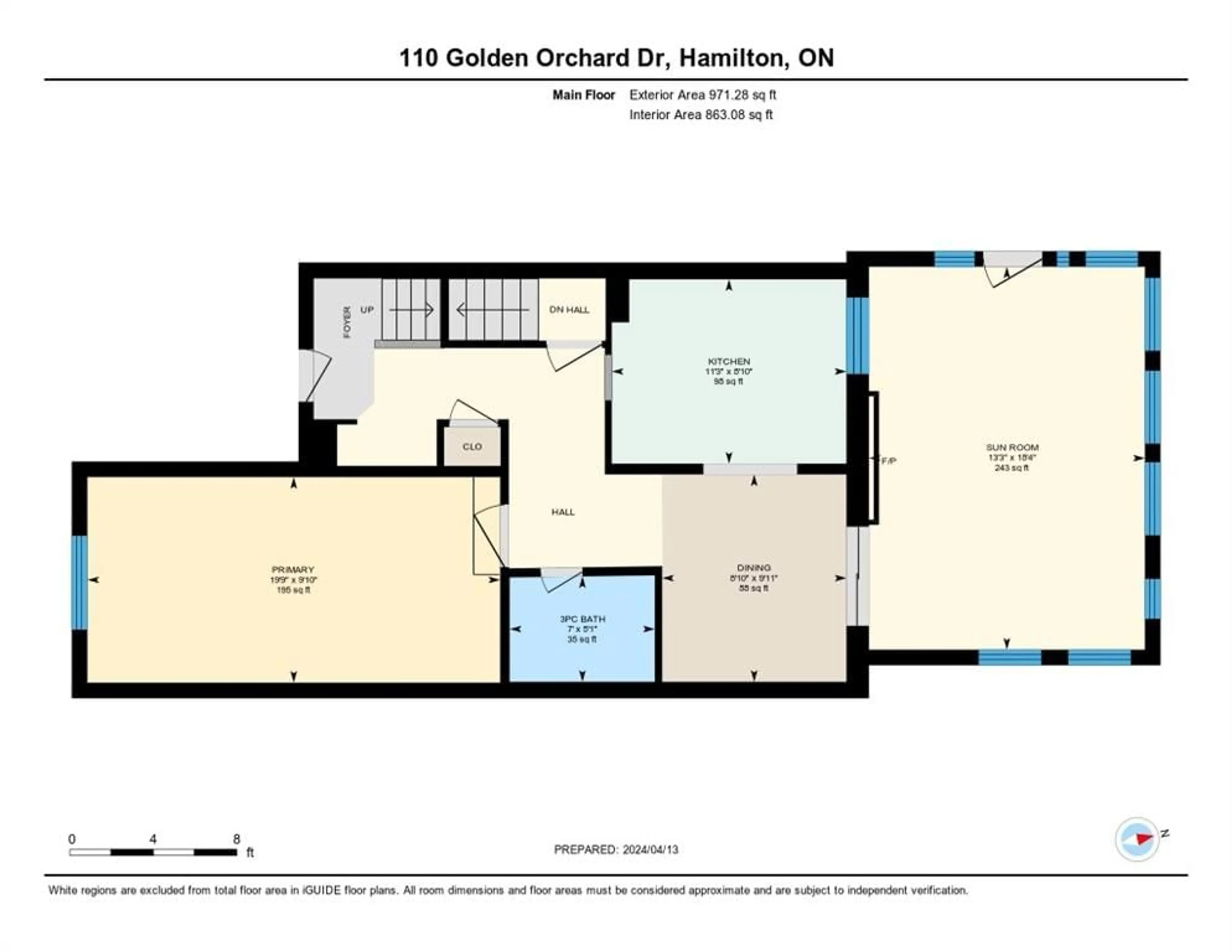 Floor plan for 110 GOLDEN ORCHARD Dr, Hamilton Ontario L9C 6J6