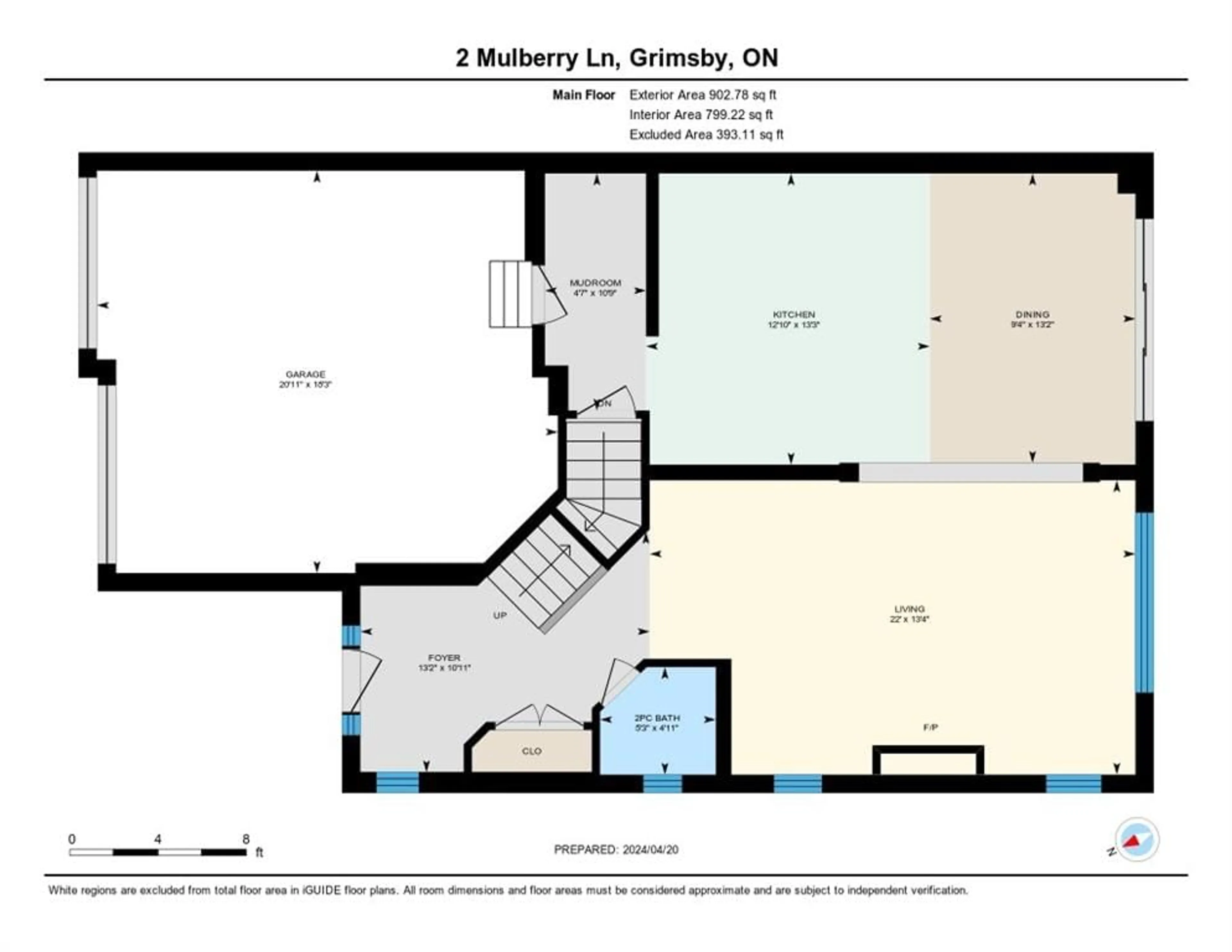 Floor plan for 2 Mulberry Lane, Grimsby Ontario L3M 0B8