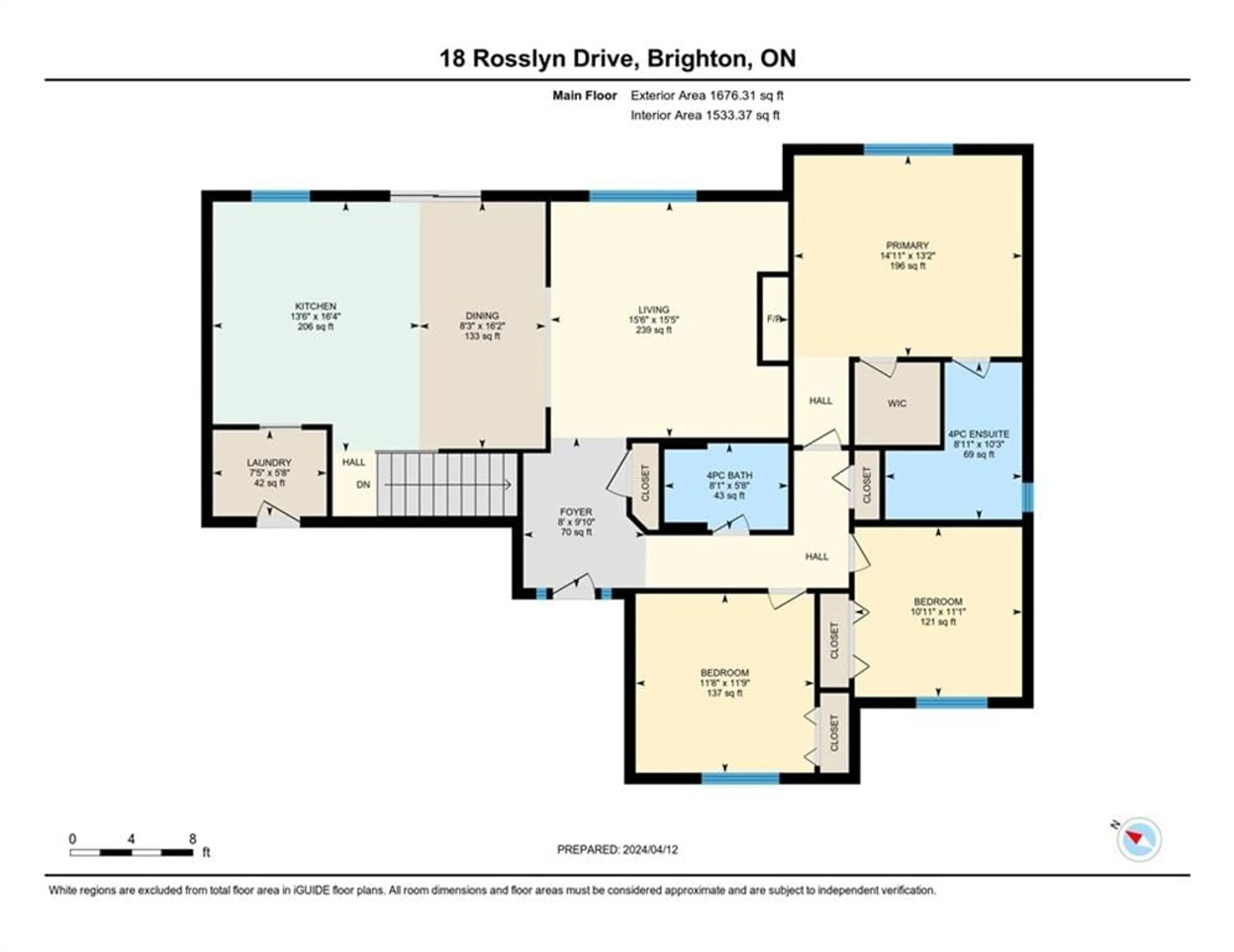 Floor plan for 18 Rosslyn Dr, Brighton Ontario K0K 1H0