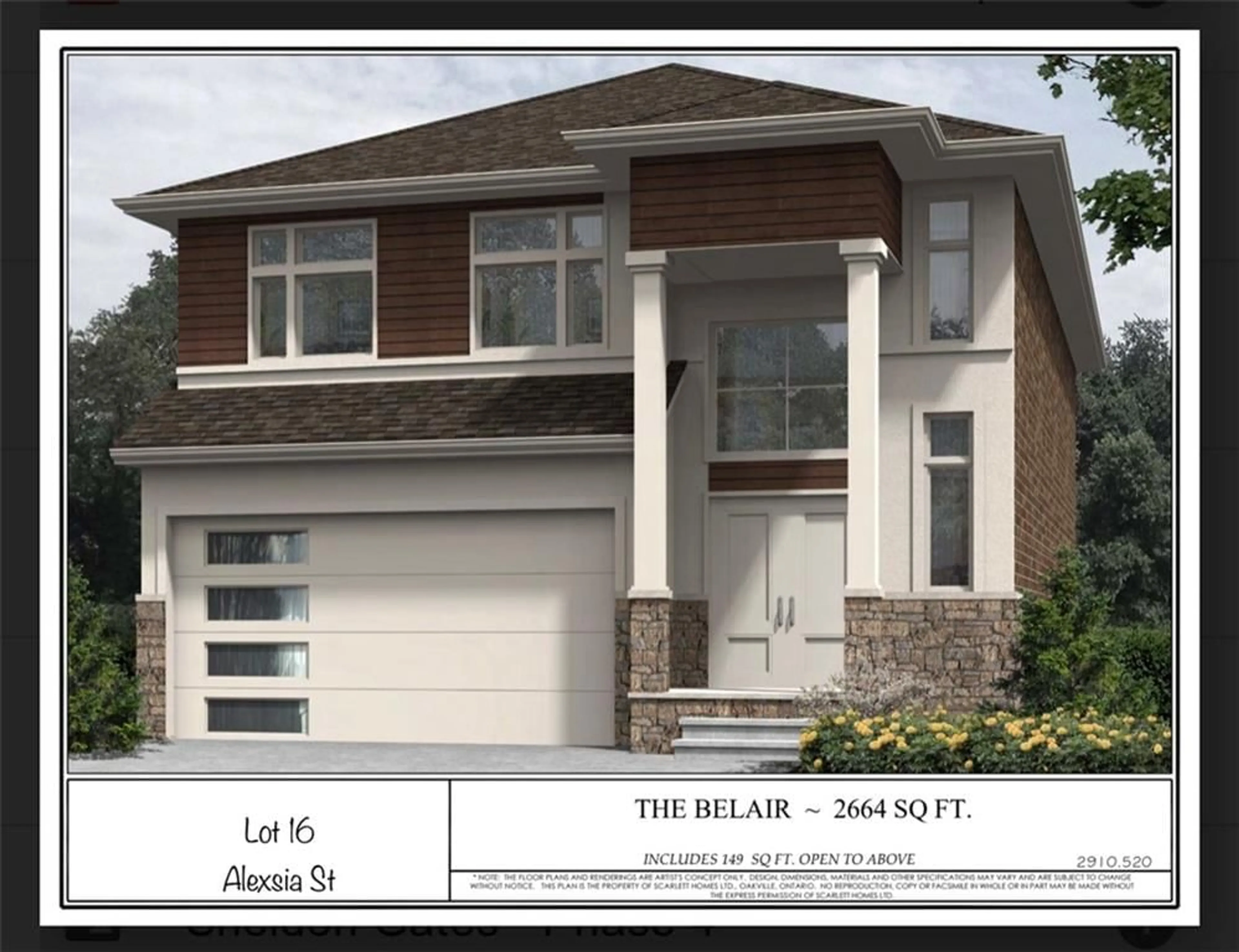 Frontside or backside of a home for LOT 16 ALEXSIA St, Hamilton Ontario L9B 2T3
