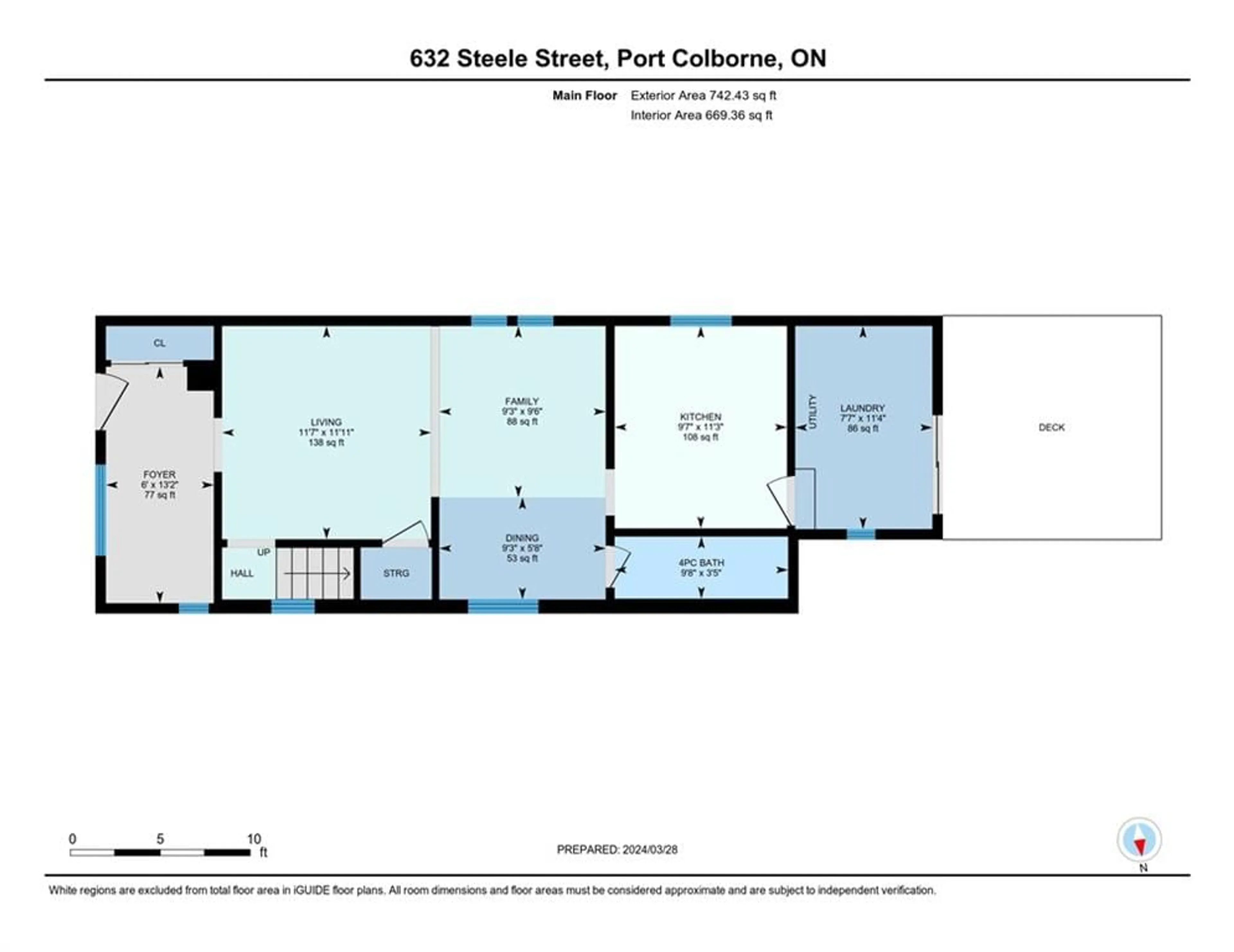 Floor plan for 632 STEELE St, Port Colborne Ontario L3K 4Y7