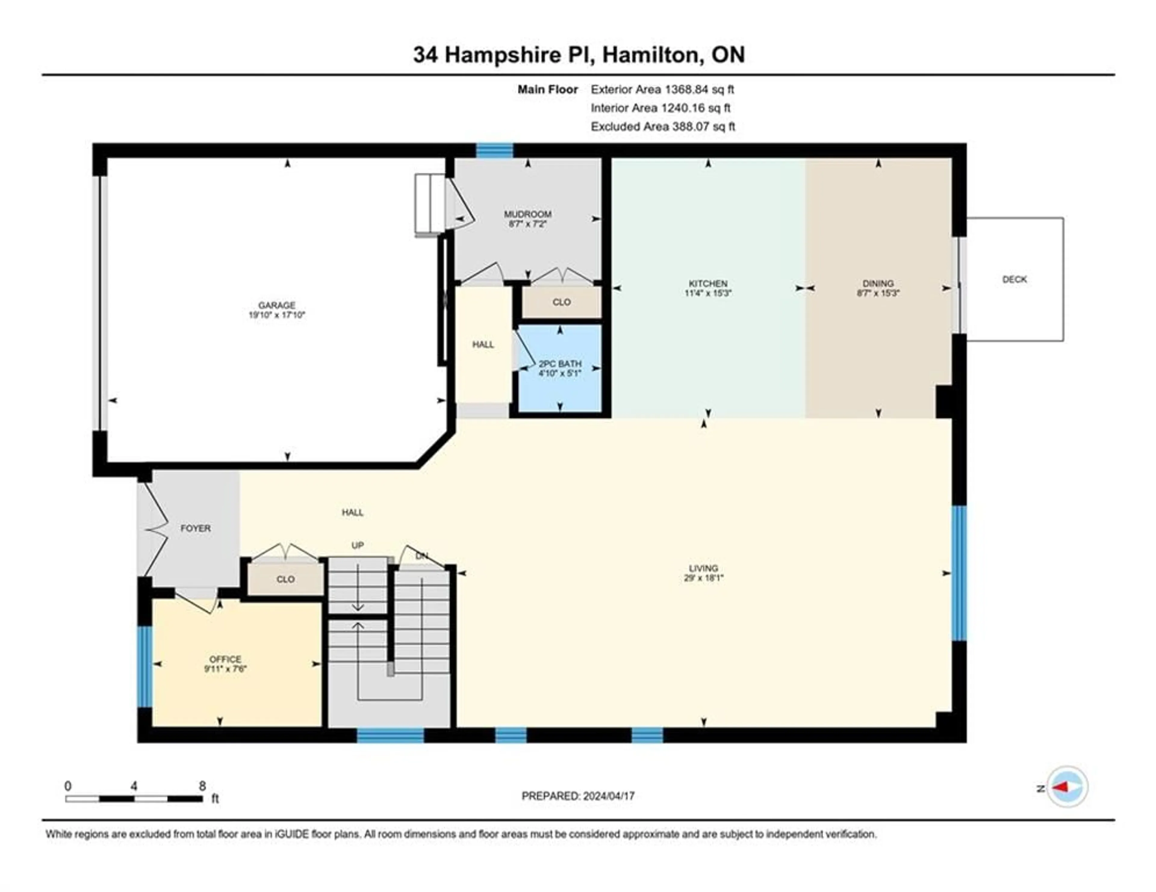 Floor plan for 34 HAMPSHIRE Pl, Stoney Creek Ontario L8J 2V3