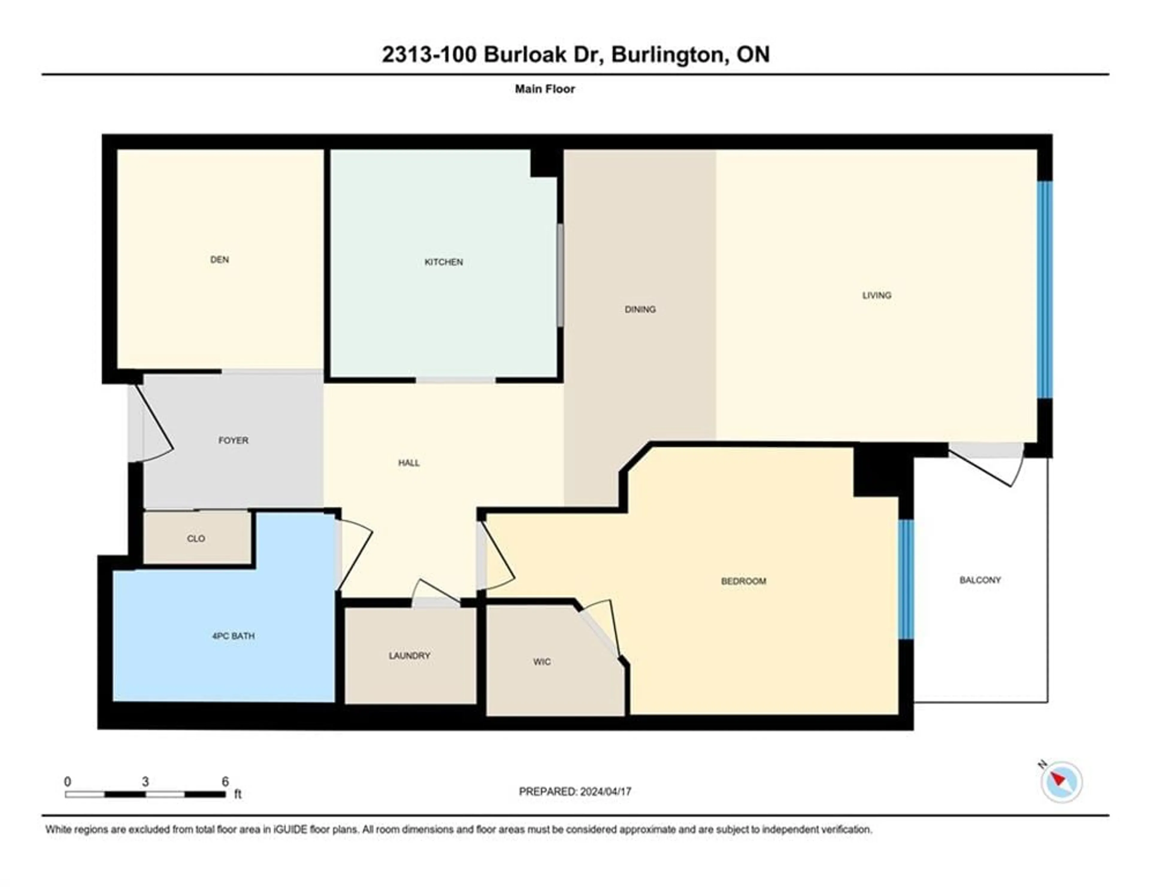 Floor plan for 100 Burloak Dr #2313, Burlington Ontario L7L 6P6