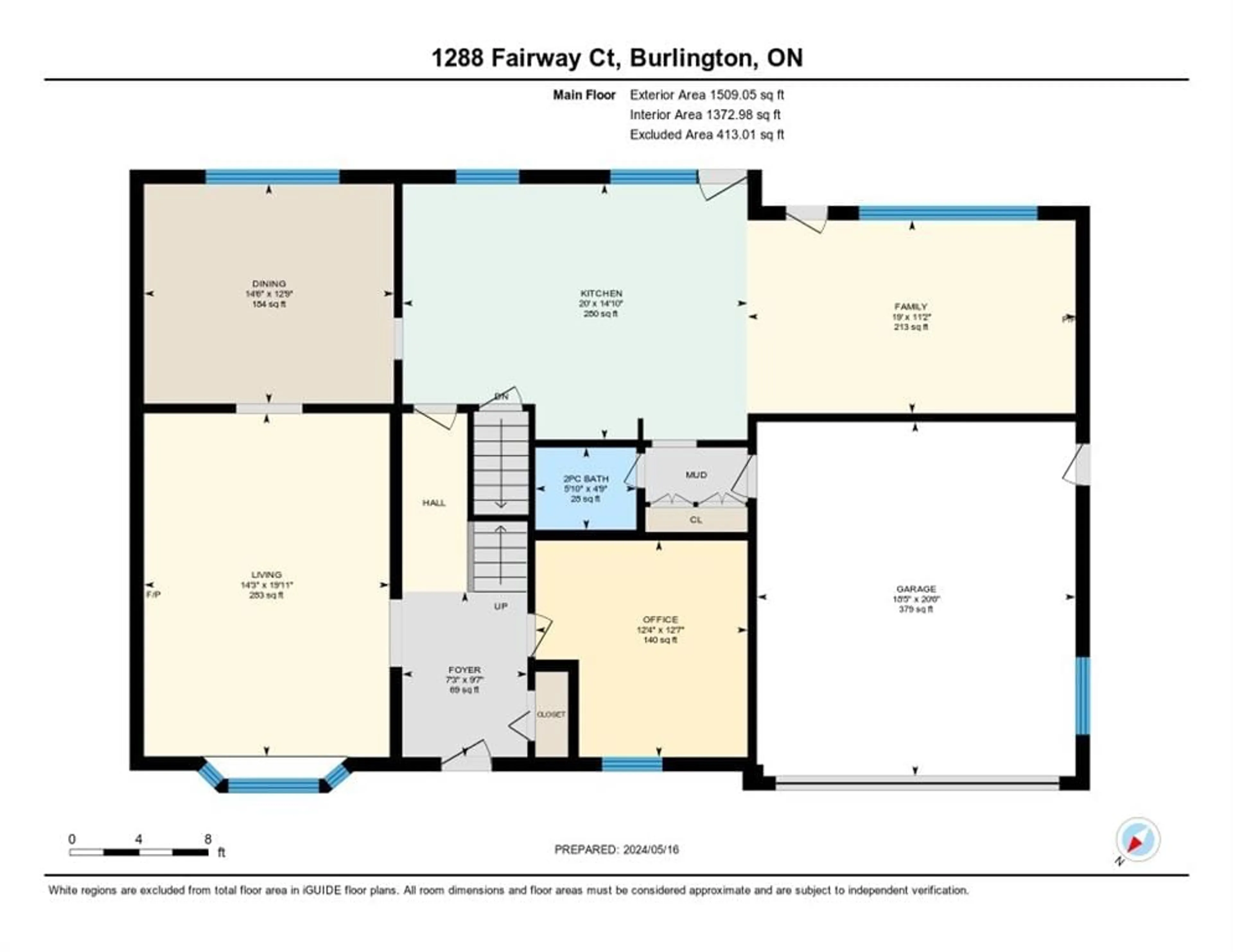 Floor plan for 1288 Fairway Crt, Burlington Ontario L7P 1M4