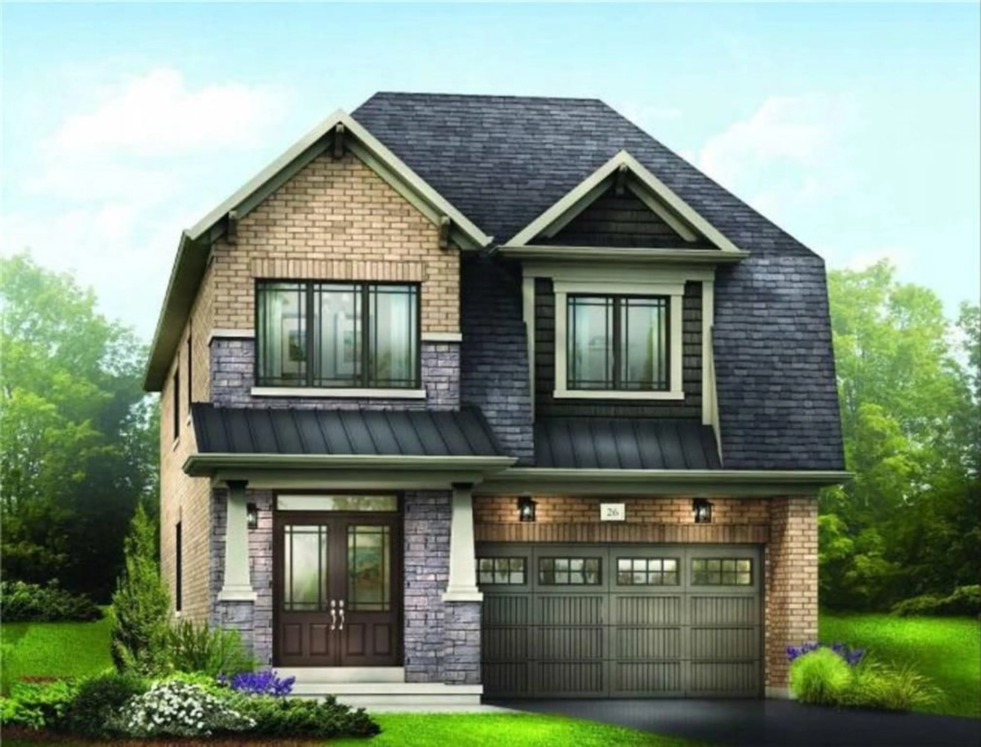 Home with brick exterior material for Lot 18 Stanley Ave, Caledonia Ontario N3W 1V6