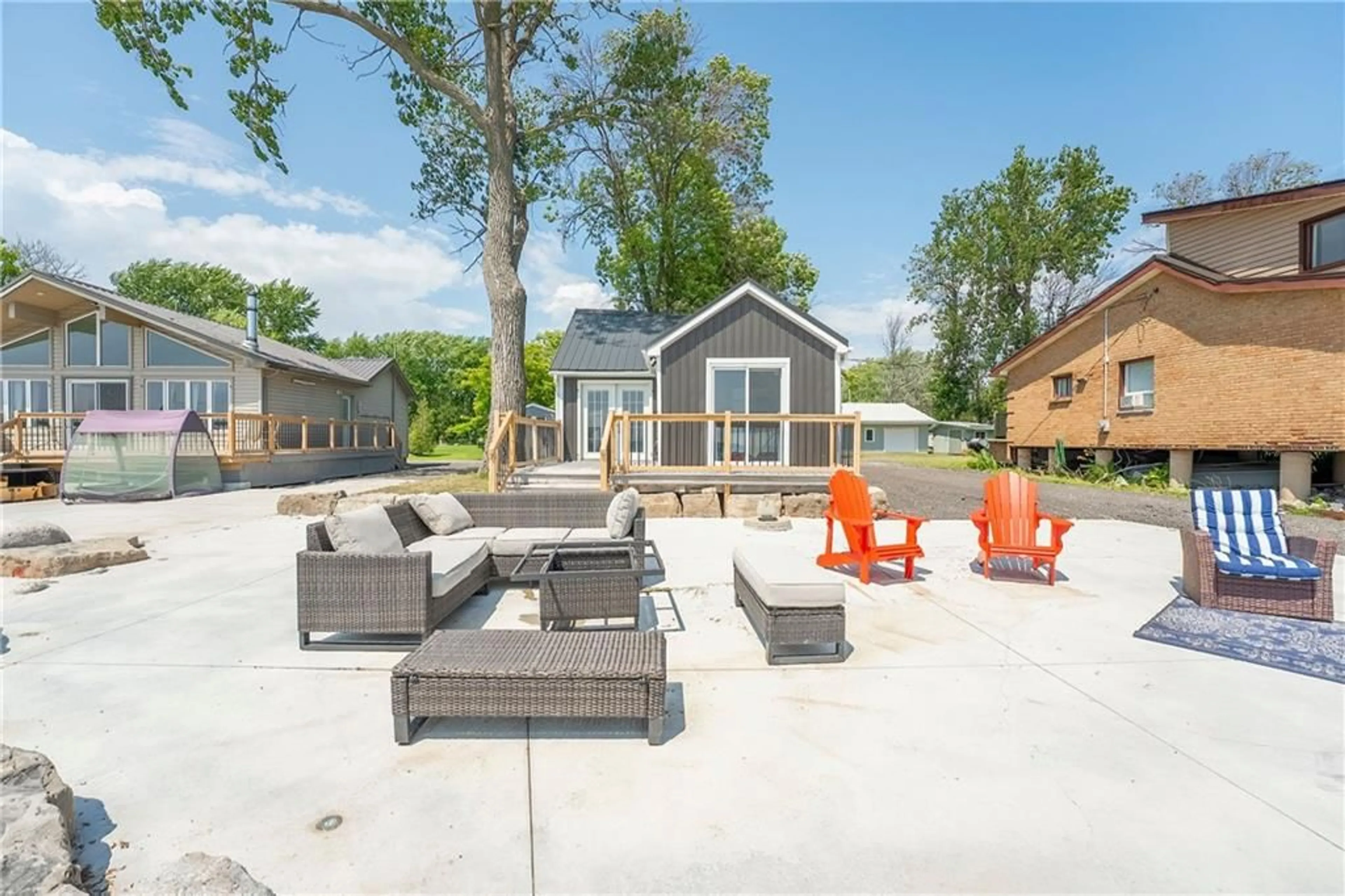 Patio, the fenced backyard for 18 WINGER BAY Lane, Selkirk Ontario N0A 1P0