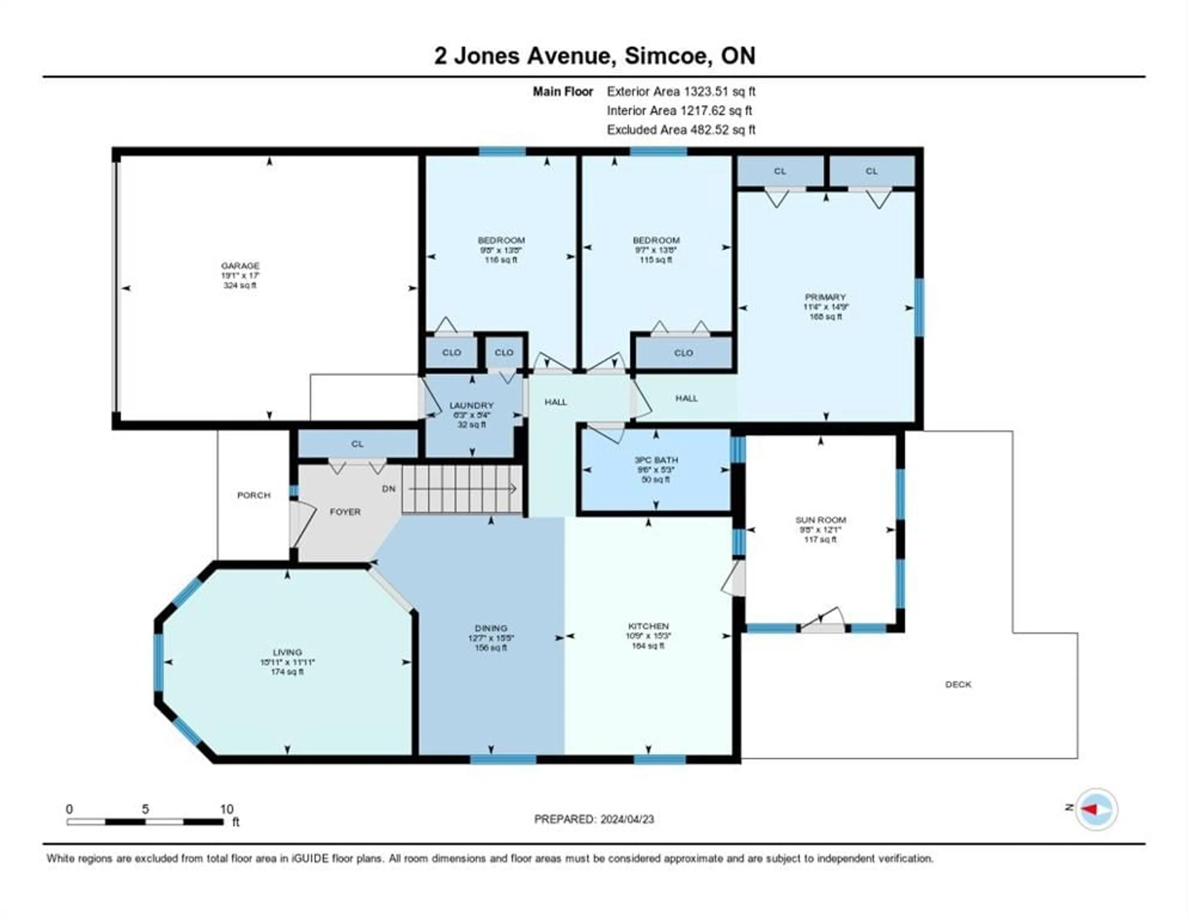 Floor plan for 2 Jones Ave, Simcoe Ontario N3Y 4C7