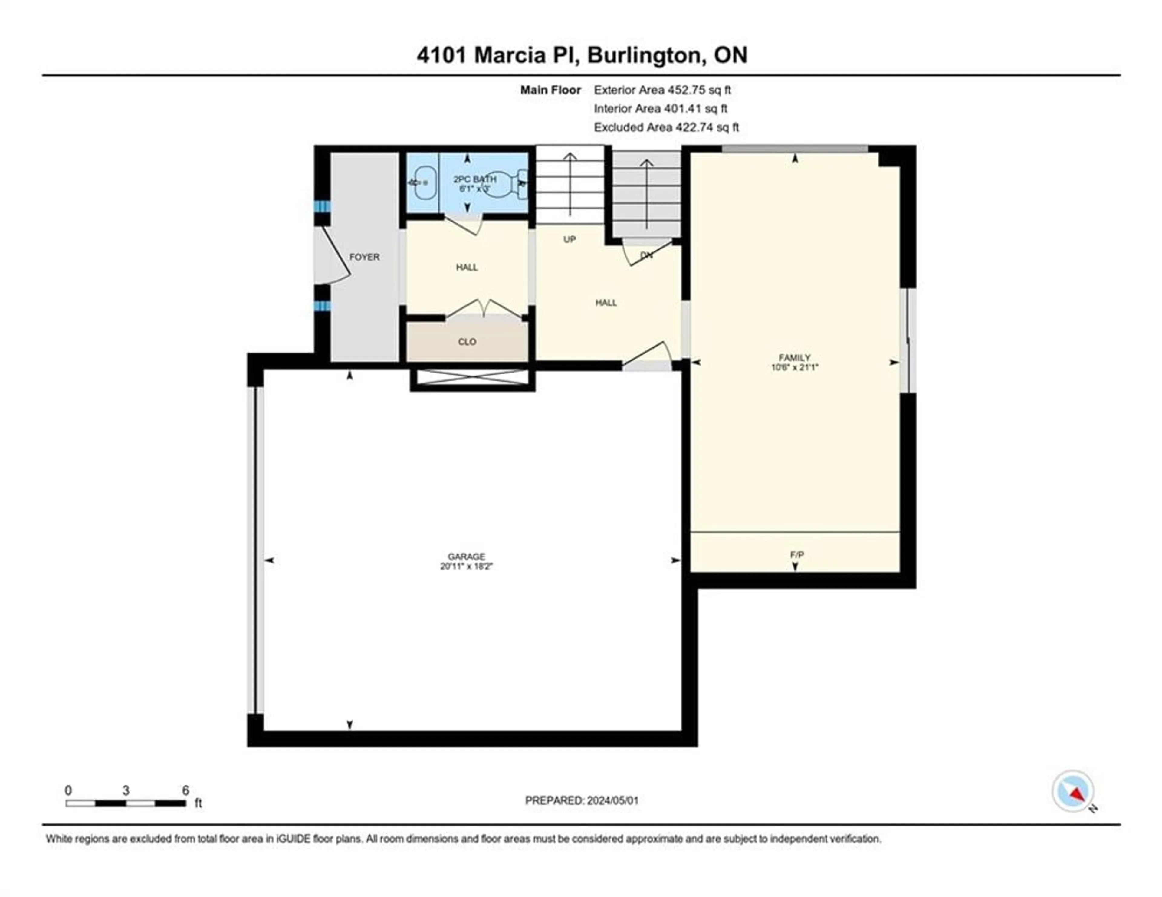 Floor plan for 4101 Marcia Pl, Burlington Ontario L7L 5B6