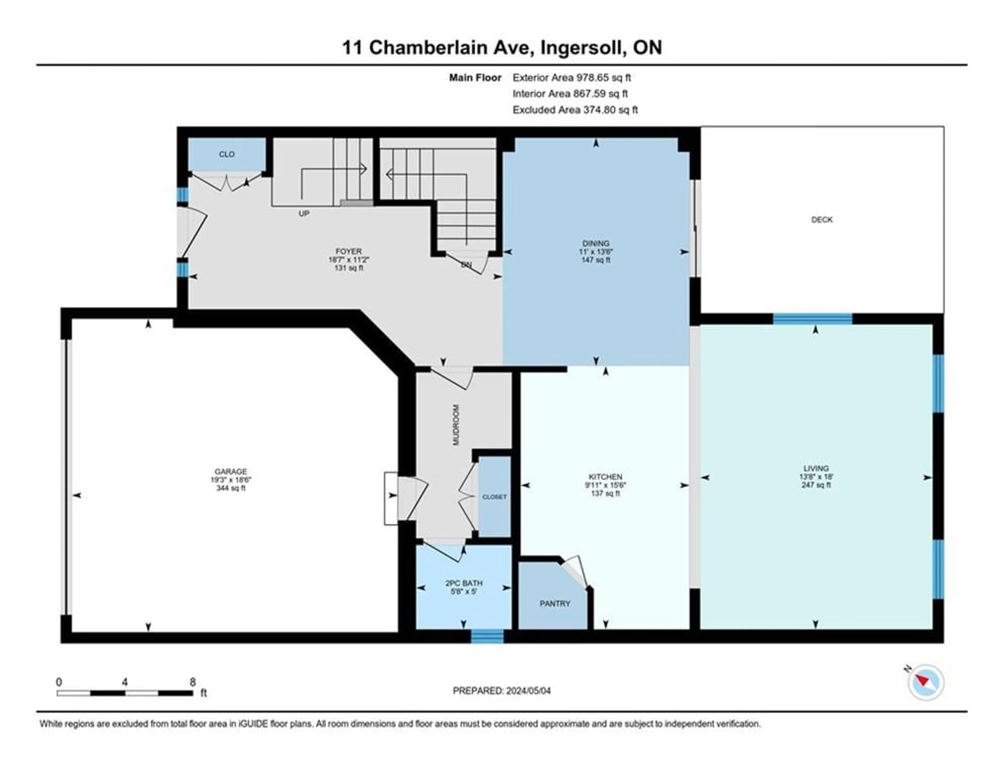 Floor plan for 11 CHAMBERLAIN Ave, Ingersoll Ontario N5C 0C6