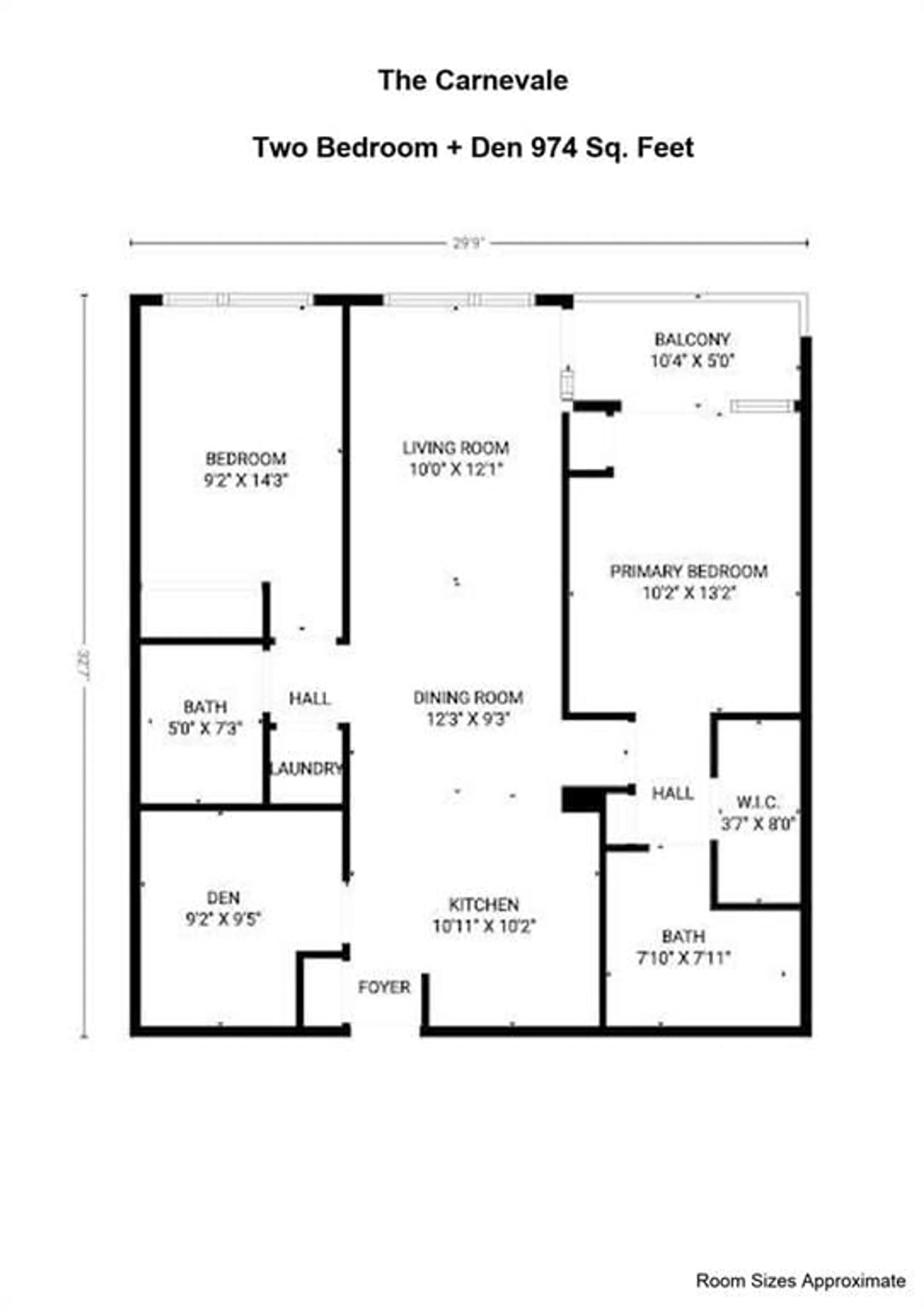 Floor plan for 88 BROADWAY Ave #304, Toronto Ontario M4P 0A5