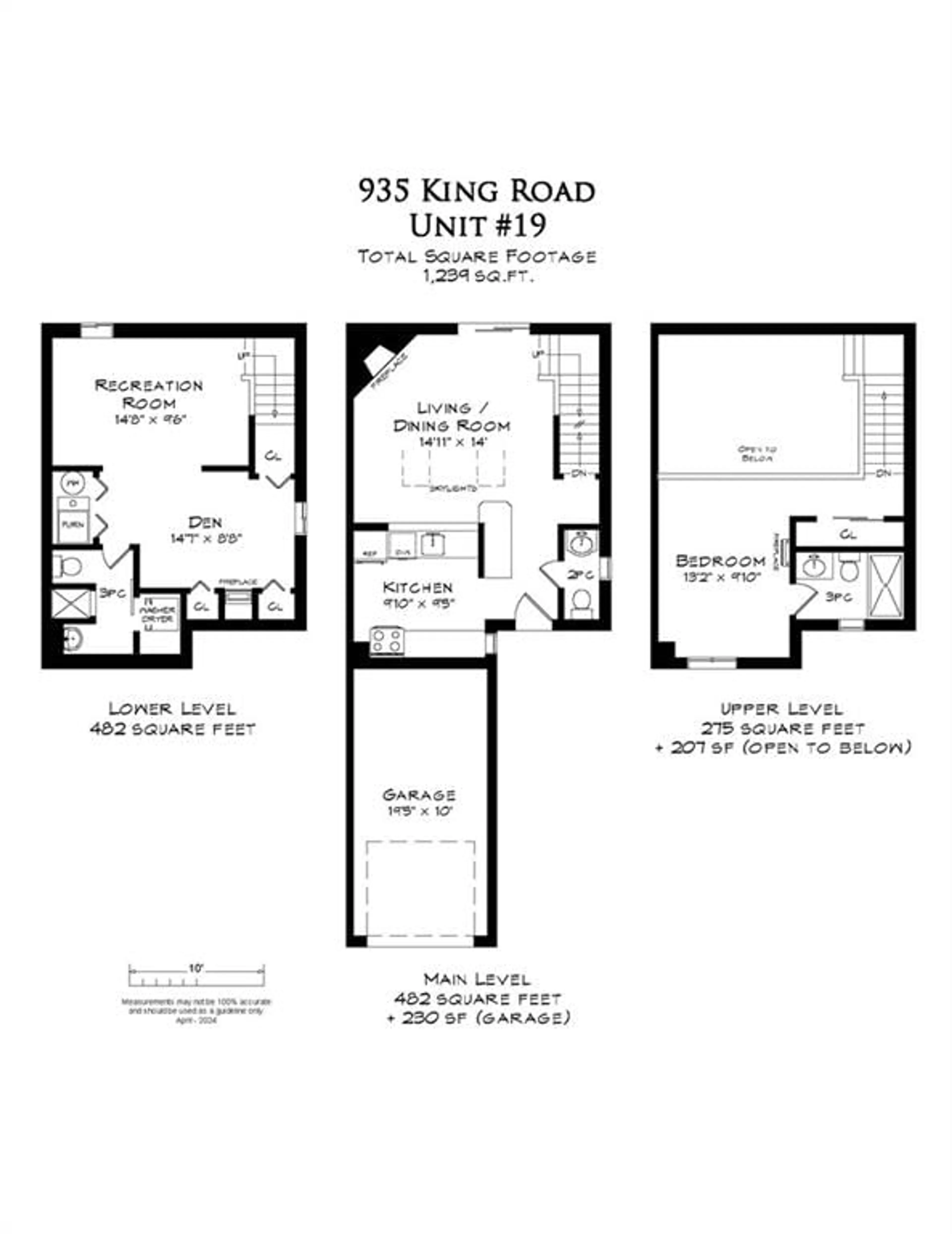 Floor plan for 935 KING Rd #19, Burlington Ontario L7T 3L2