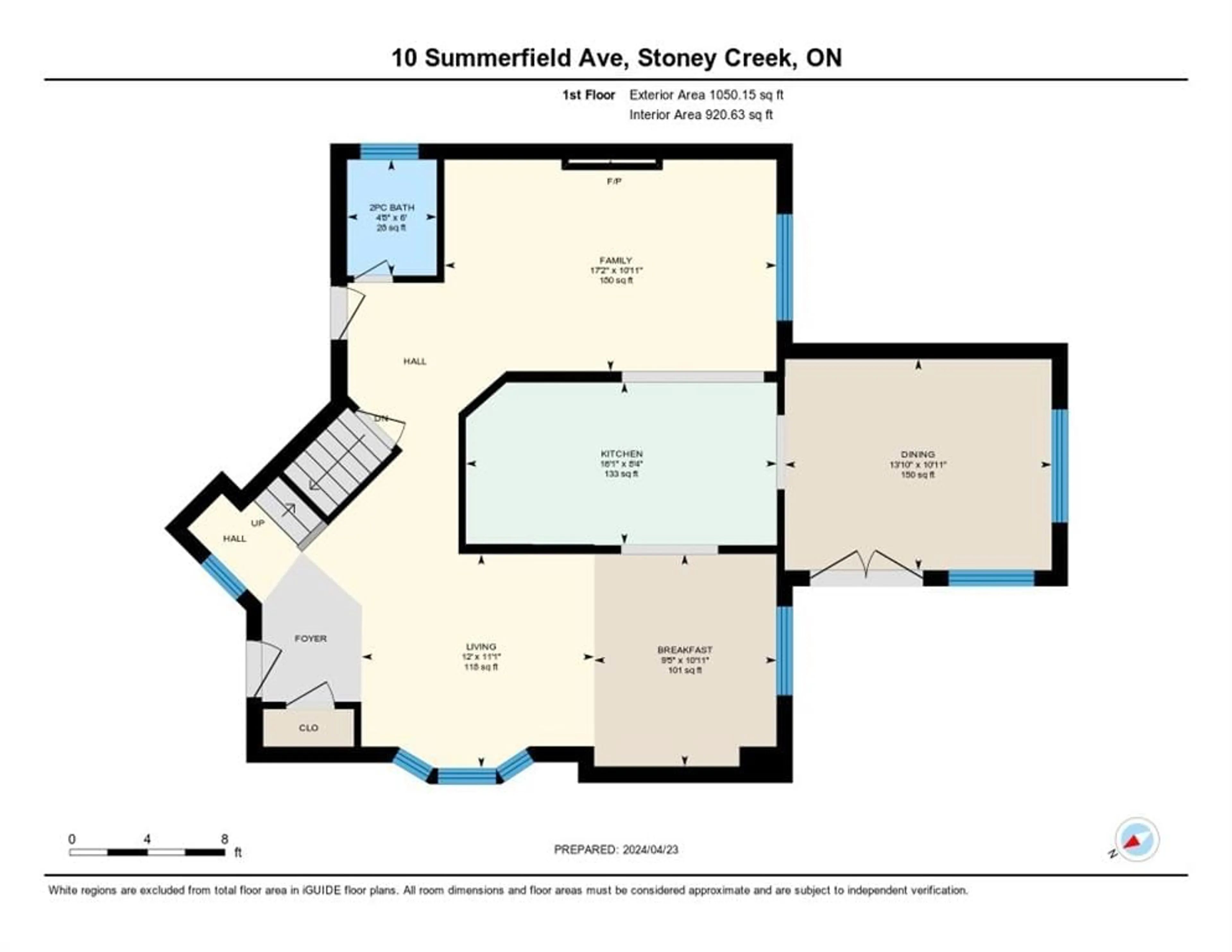 Floor plan for 10 Summerfield Ave, Stoney Creek Ontario L8J 3S1