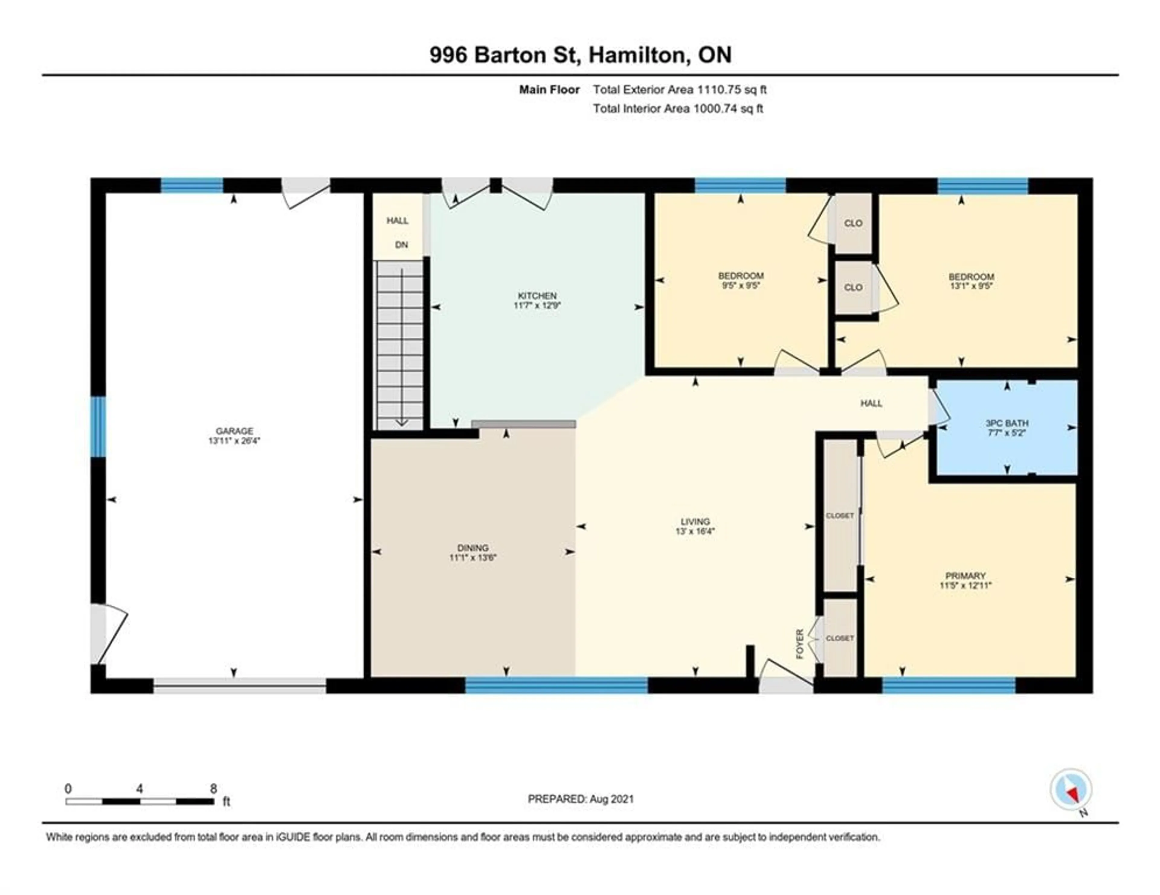 Floor plan for 996 BARTON St, Stoney Creek Ontario L8E 5H3