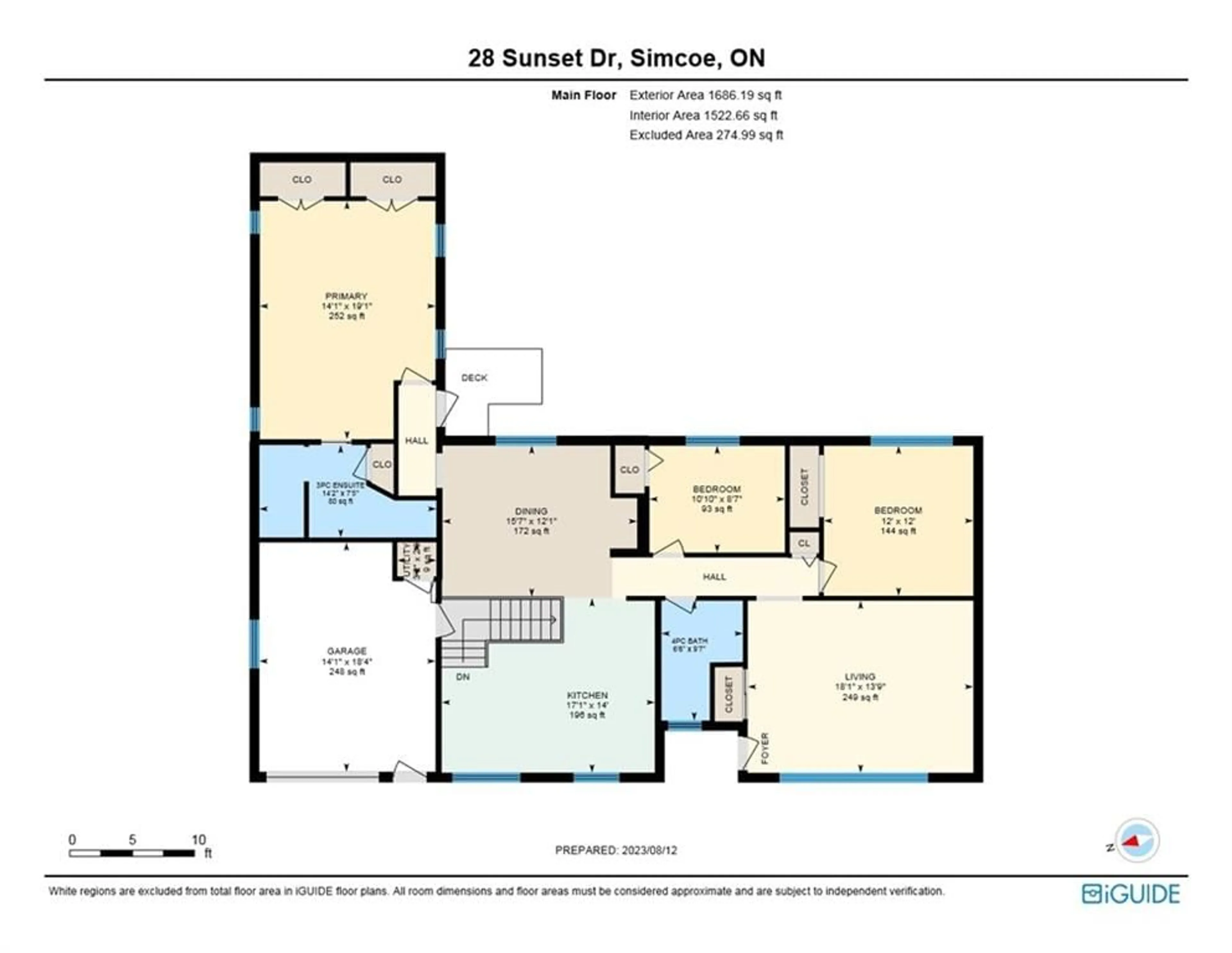 Floor plan for 28 SUNSET Dr, Simcoe Ontario N3Y 4G3