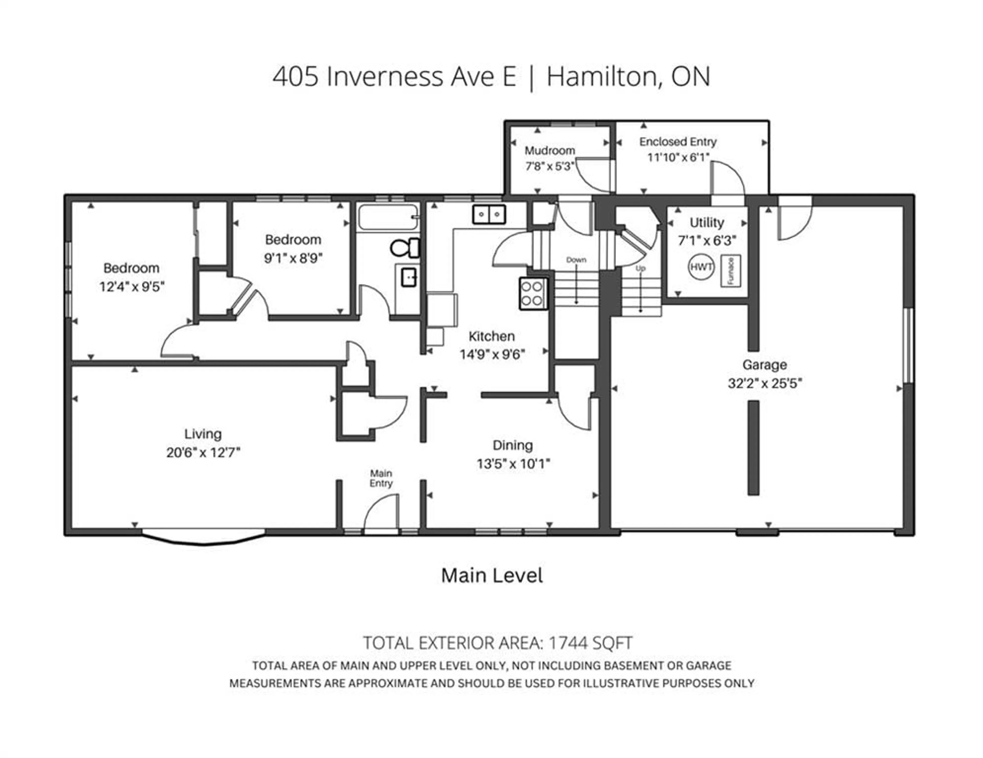 Floor plan for 405 INVERNESS Ave, Hamilton Ontario L9A 1H9