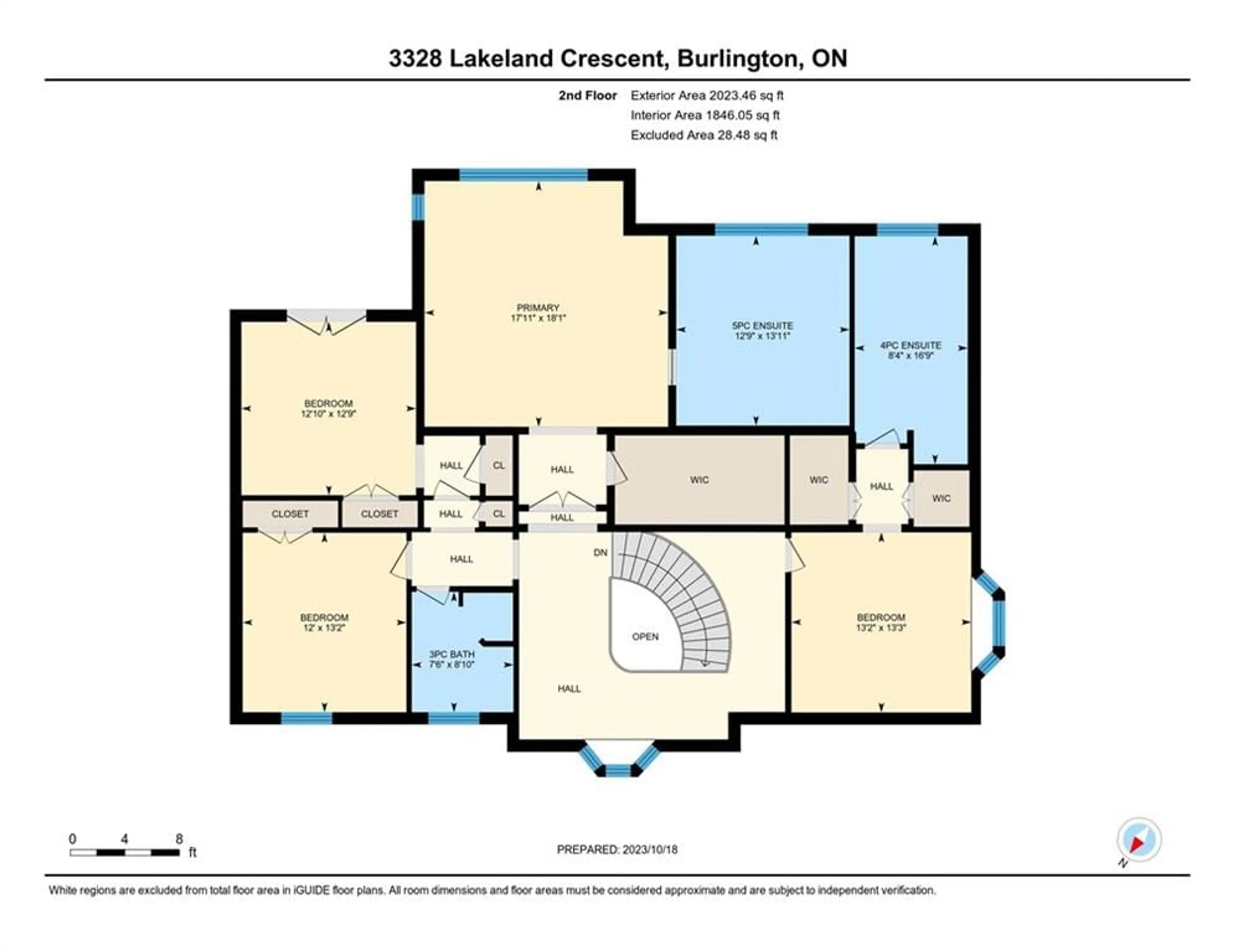 Floor plan for 3328 LAKELAND Cres, Burlington Ontario L7N 1B8