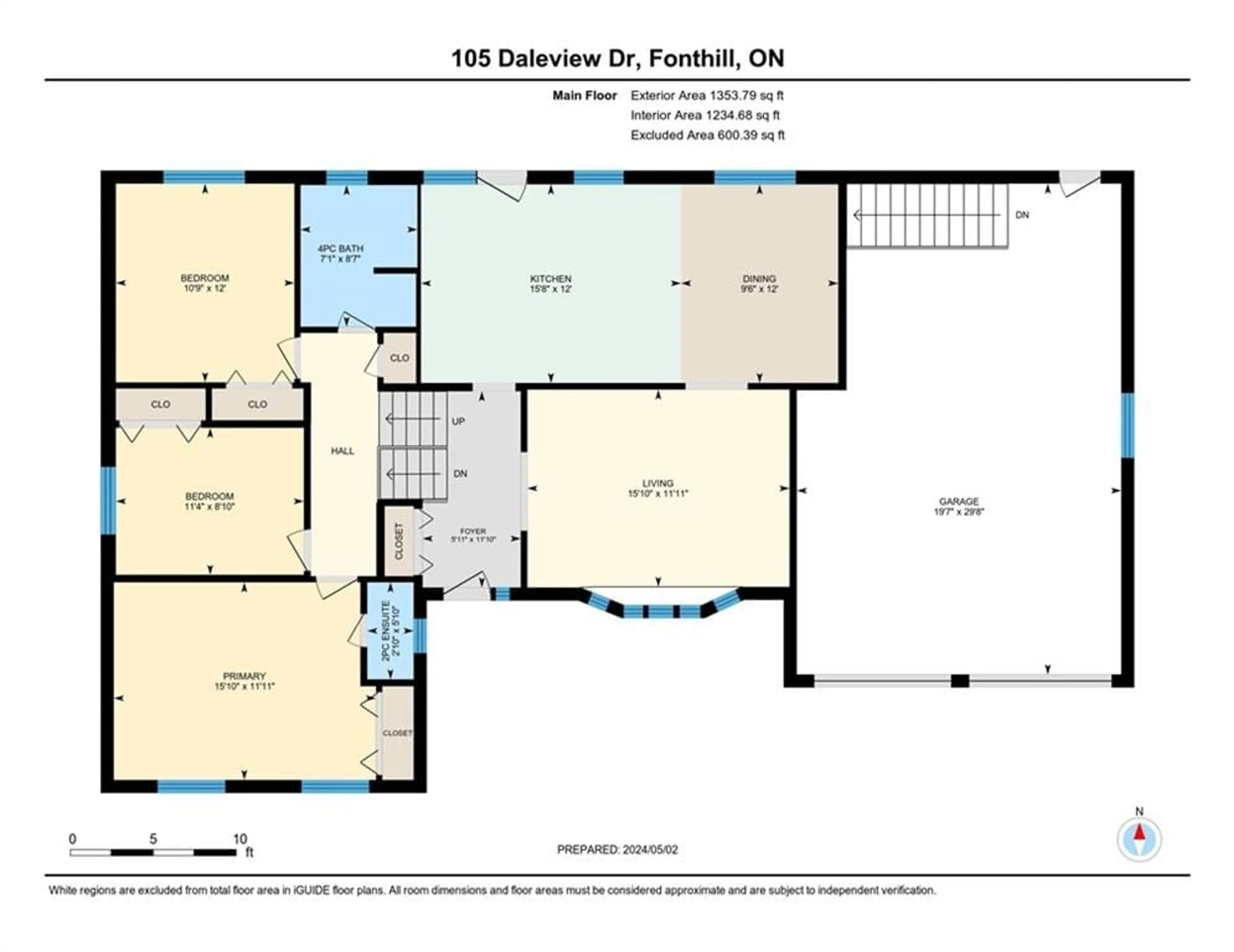 Floor plan for 105 DALEVIEW Dr, Fonthill Ontario L0S 1E0