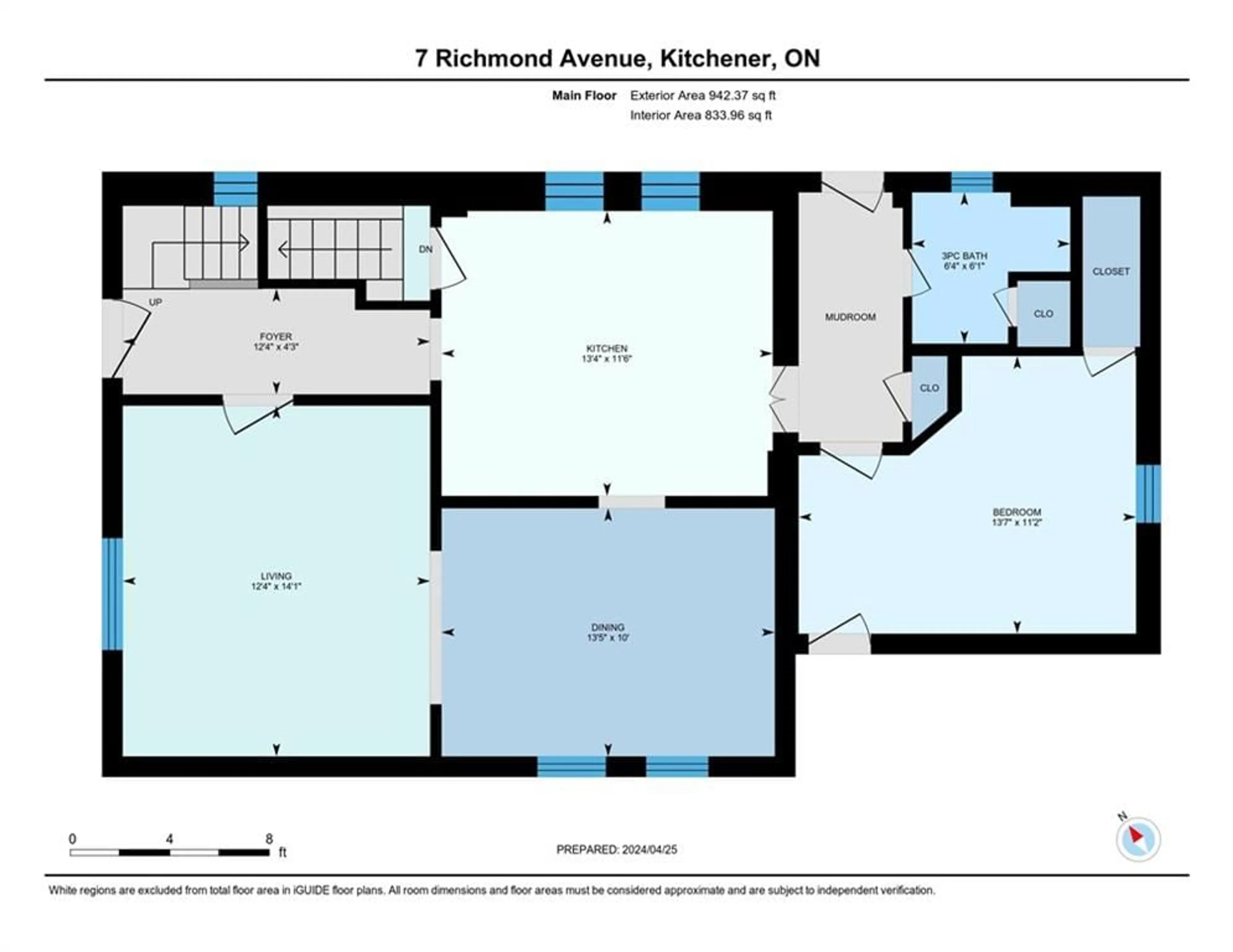 Floor plan for 7 Richmond Ave, Kitchener Ontario N2G 1Z1