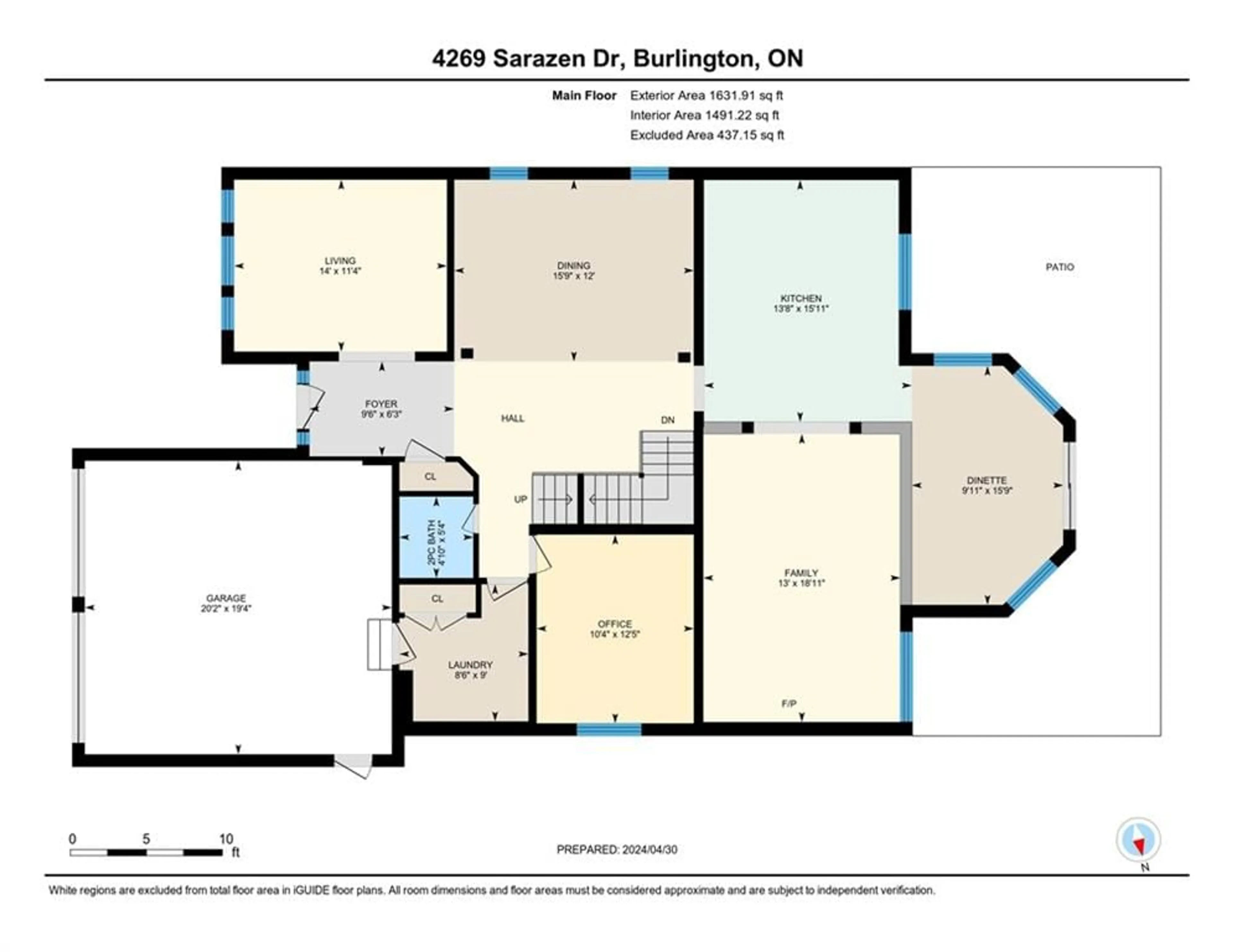 Floor plan for 4269 Sarazen Dr, Burlington Ontario L7M 4Z2