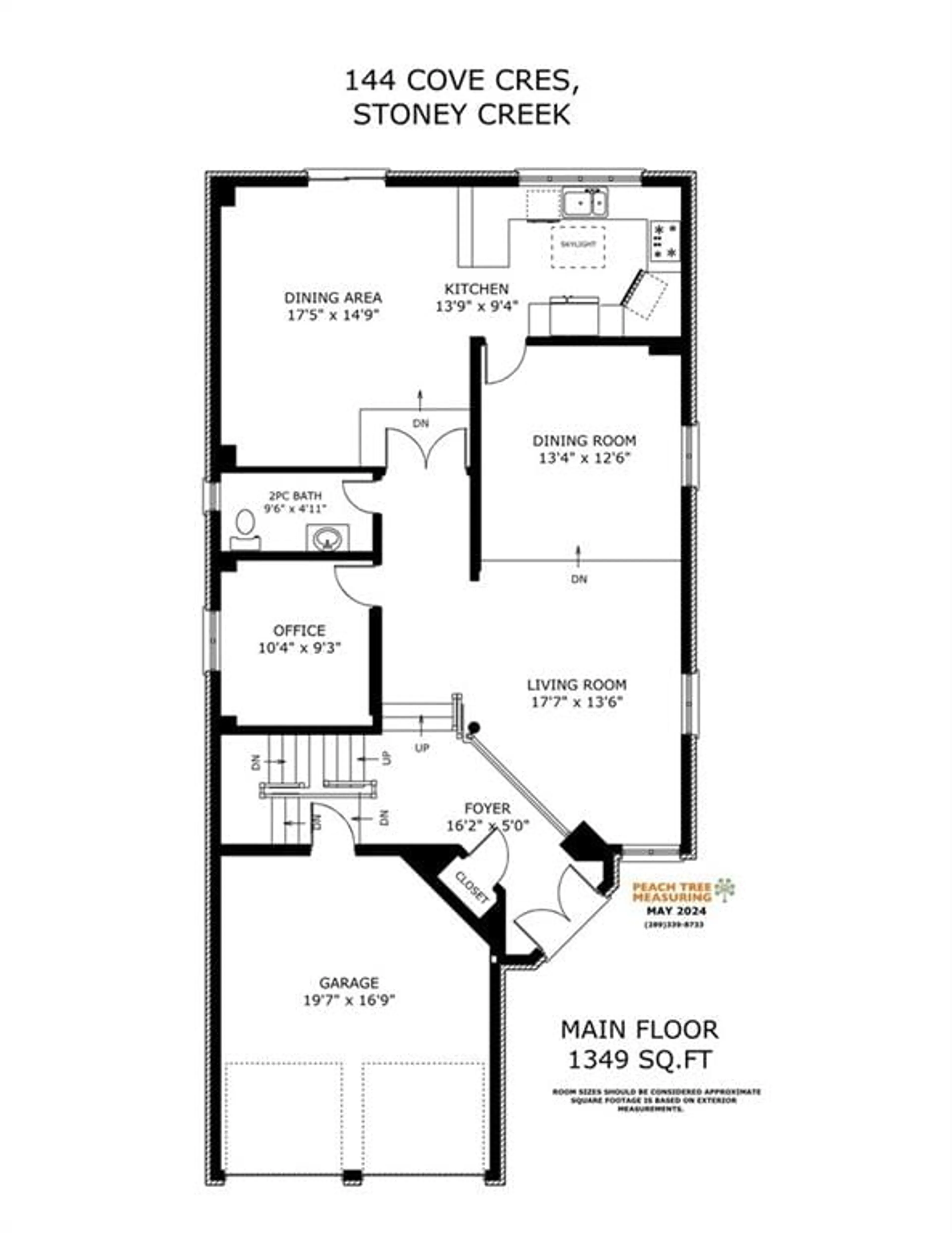 Floor plan for 144 COVE Cres, Stoney Creek Ontario L8E 5A2