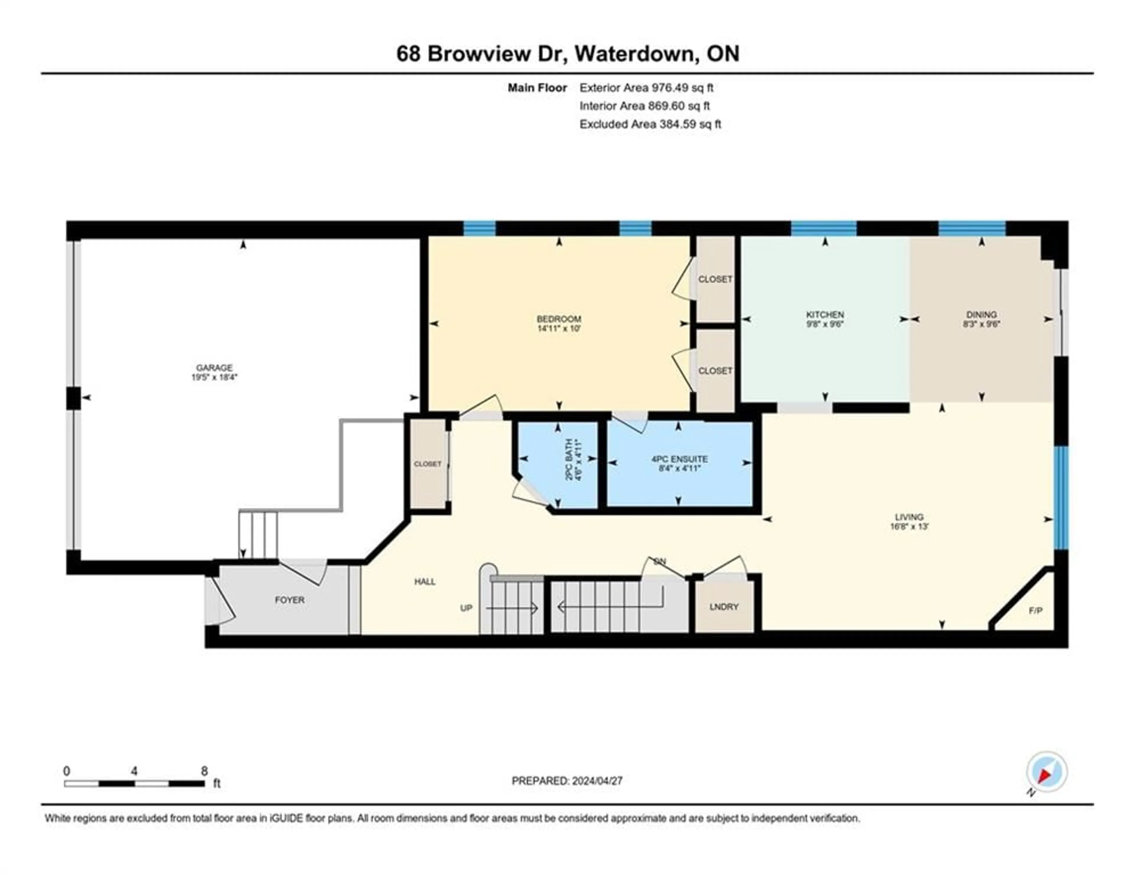Floor plan for 68 BROWVIEW Dr, Waterdown Ontario L8B 0R2