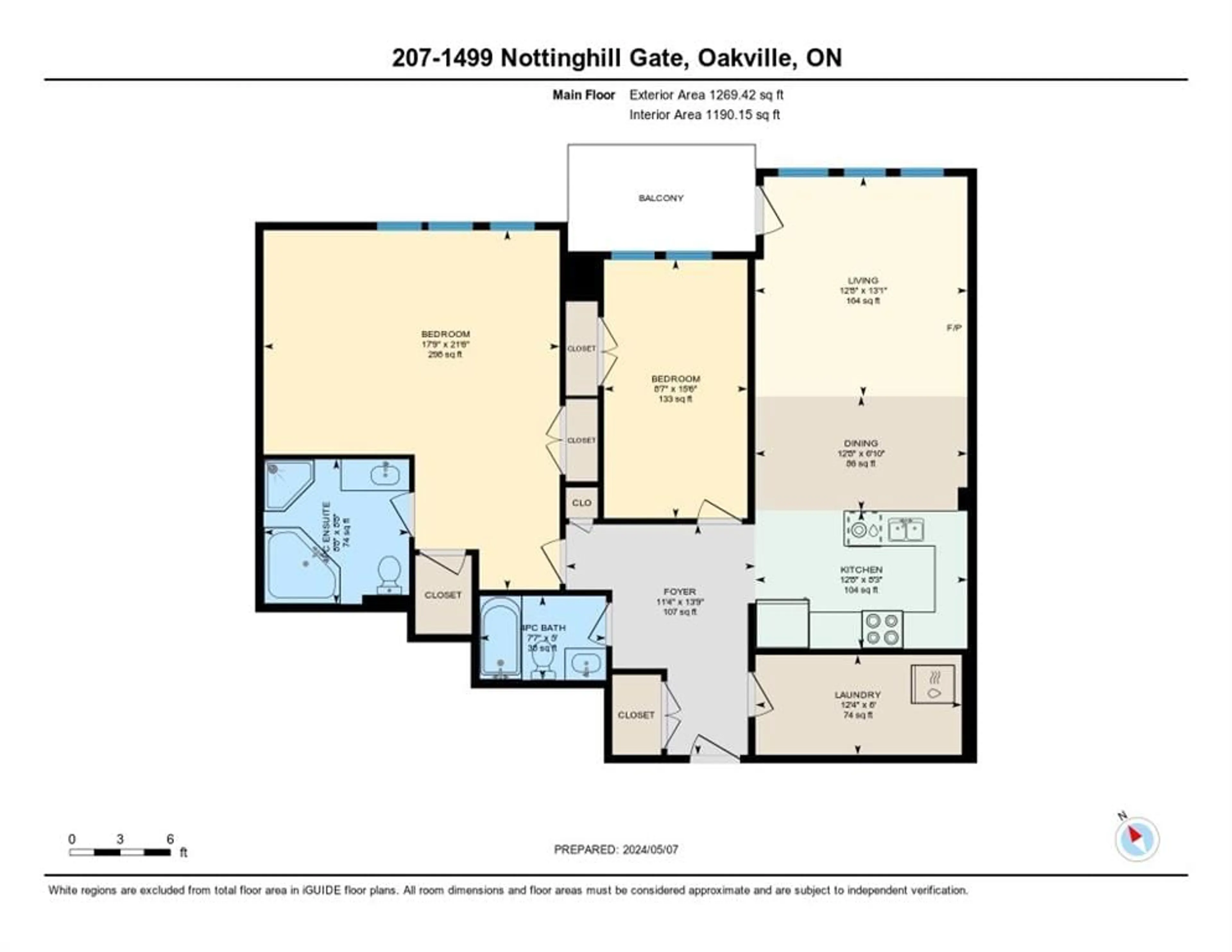 Floor plan for 1499 NOTTINGHILL Gate #207, Oakville Ontario L6M 5G1