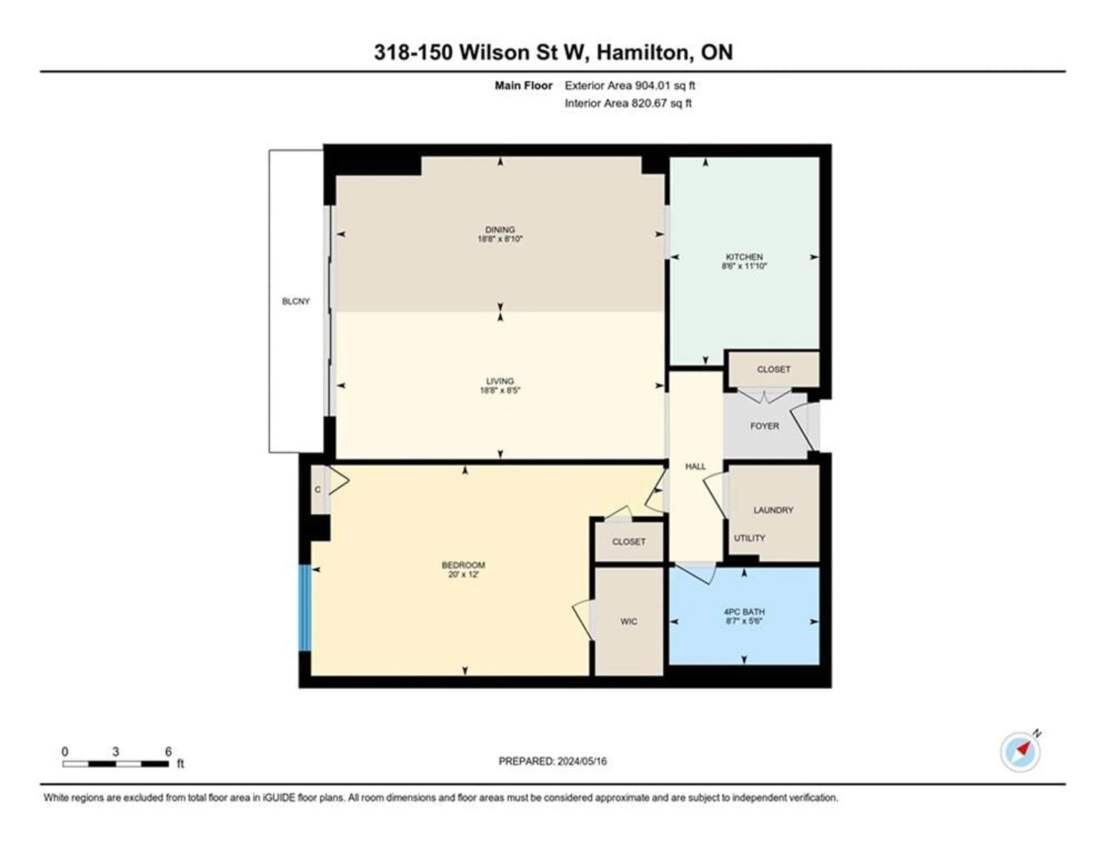 Floor plan for 150 WILSON St #318, Ancaster Ontario L8R 1E2