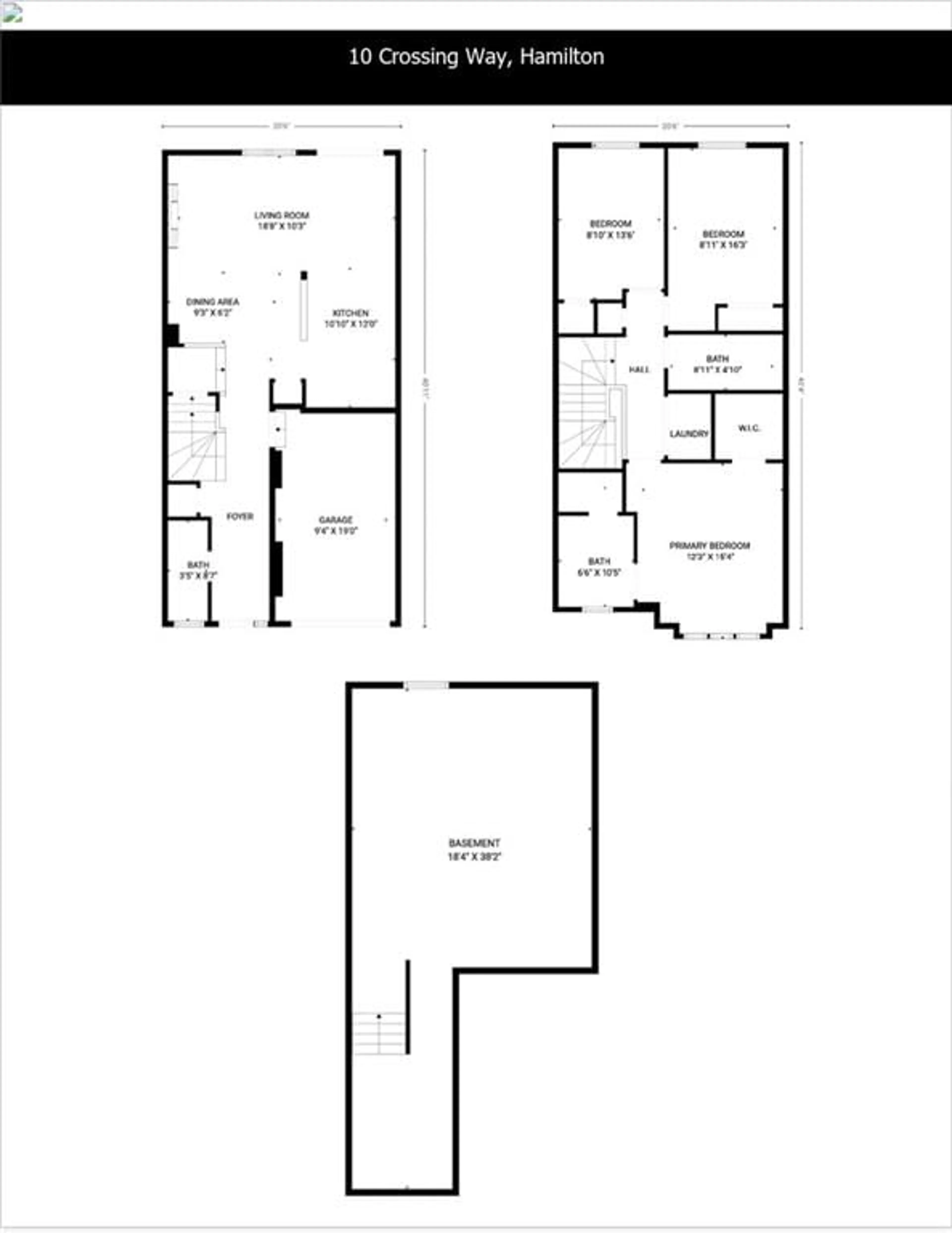 Floor plan for 10 CROSSINGS Way, Stoney Creek Ontario L0R 1P0