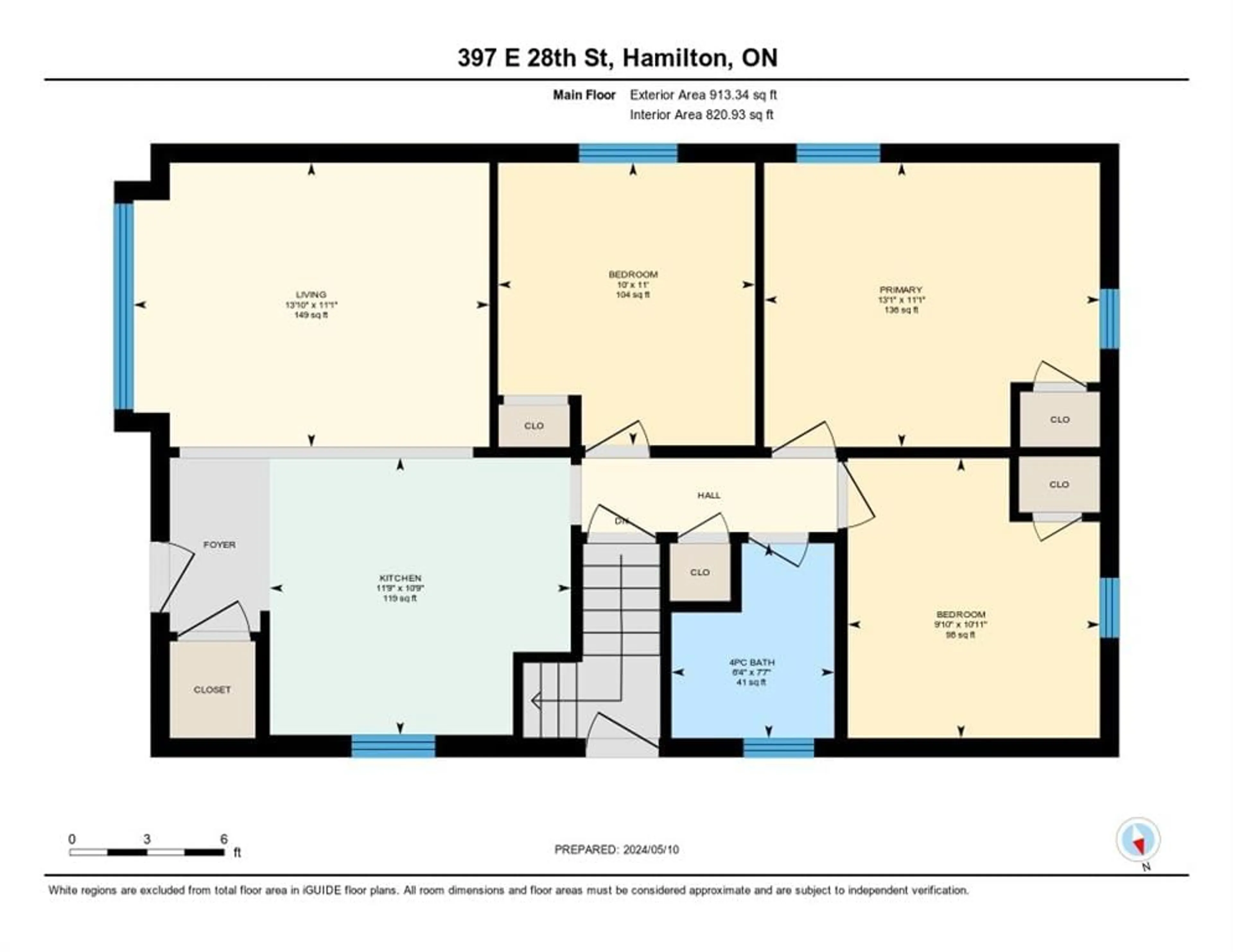 Floor plan for 397 EAST 28TH St, Hamilton Ontario L8V 3J9