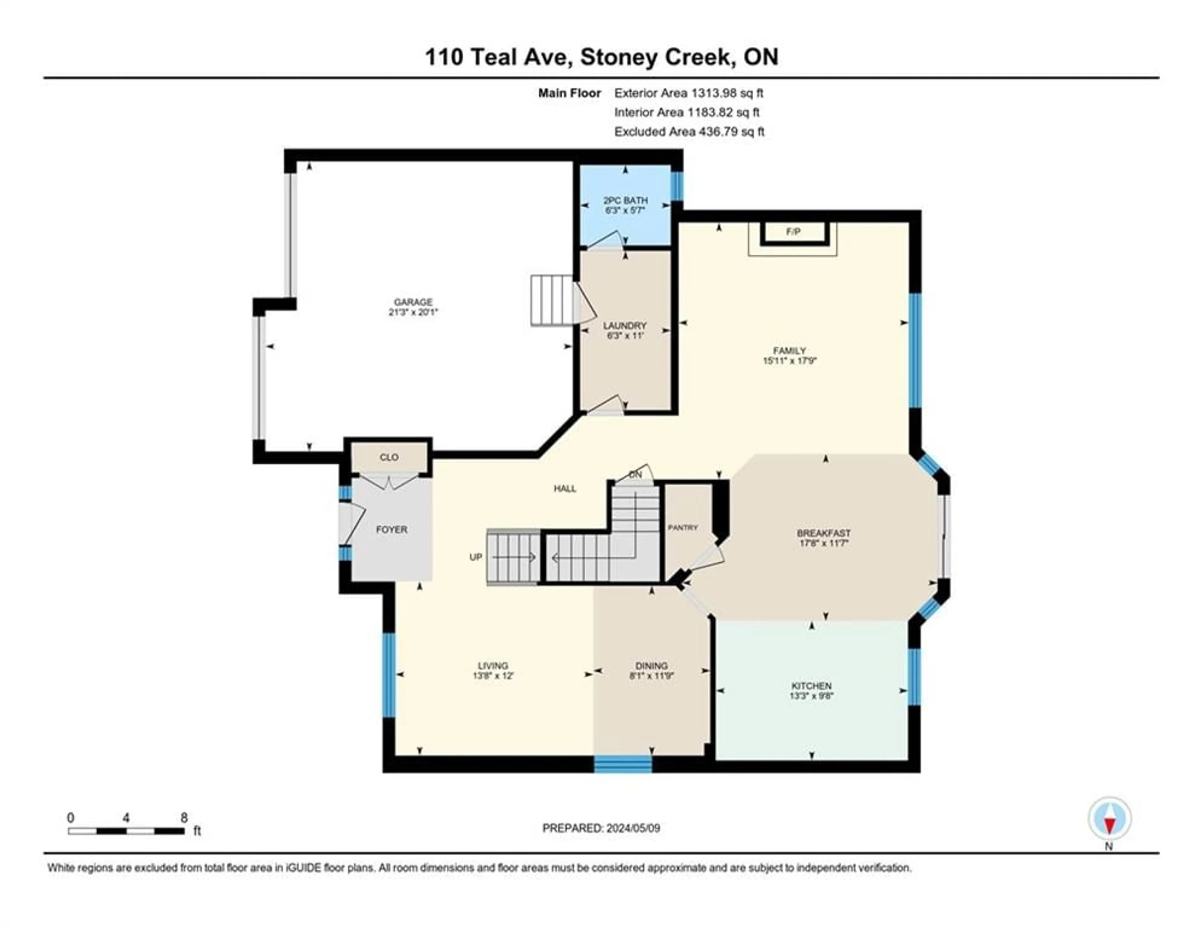 Floor plan for 110 Teal Ave, Stoney Creek Ontario L8E 3B4