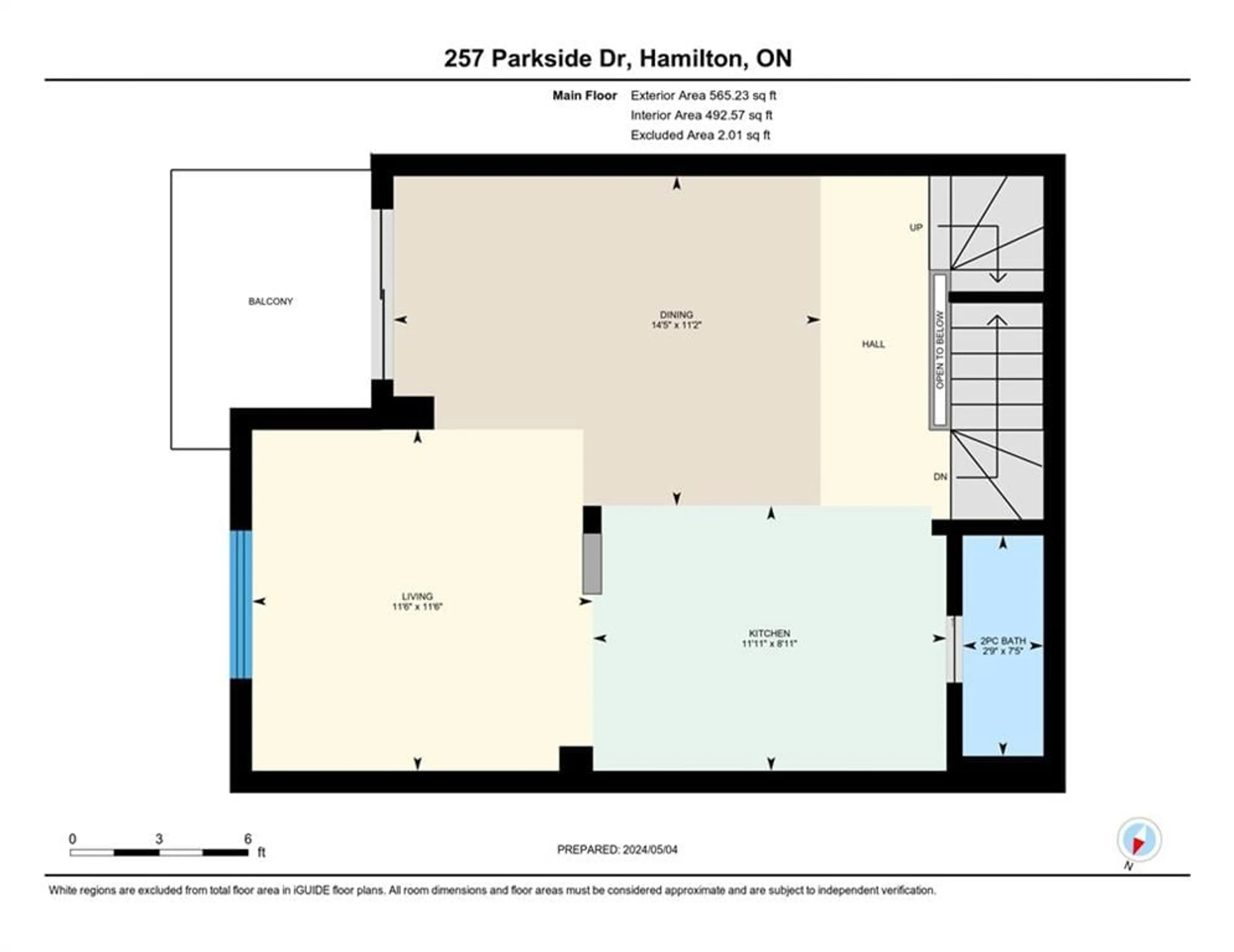 Floor plan for 257 Parkside Dr #30, Waterdown Ontario L8B 0W5