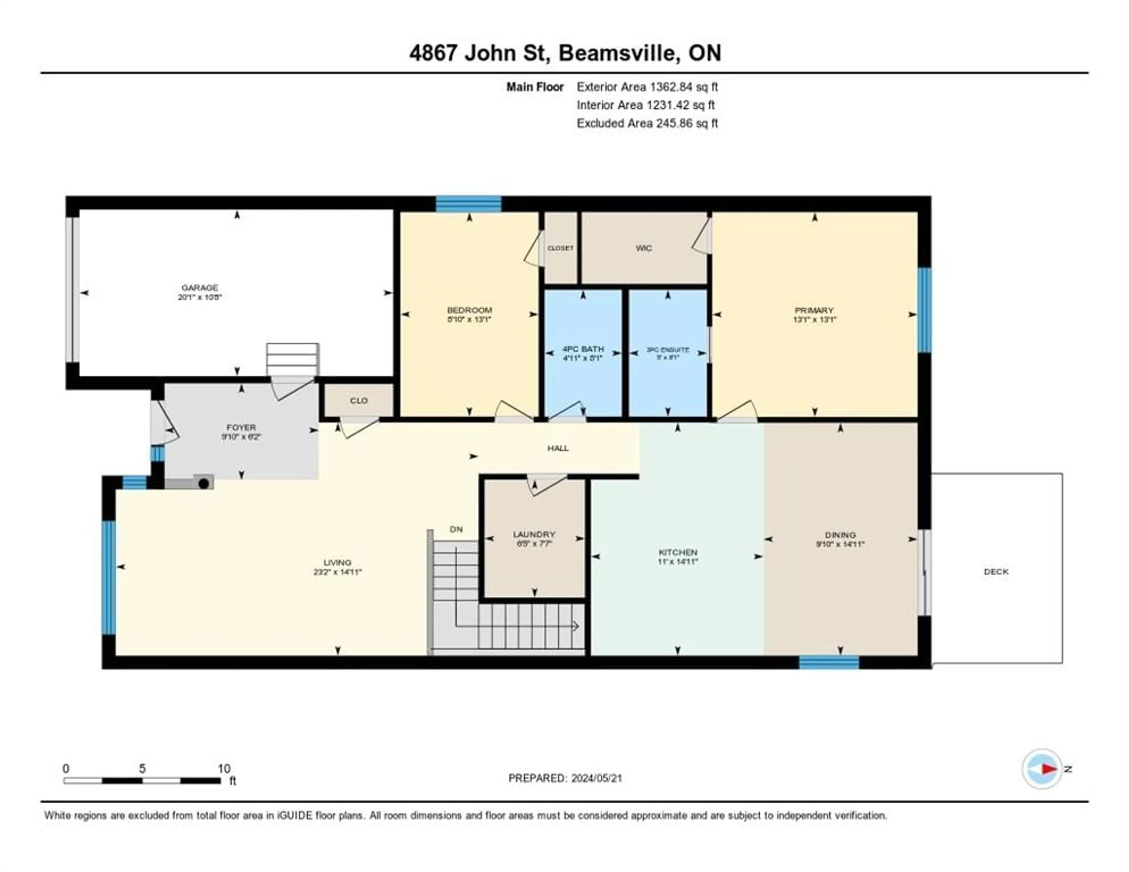 Floor plan for 4867 John St, Beamsville Ontario L3J 0P2