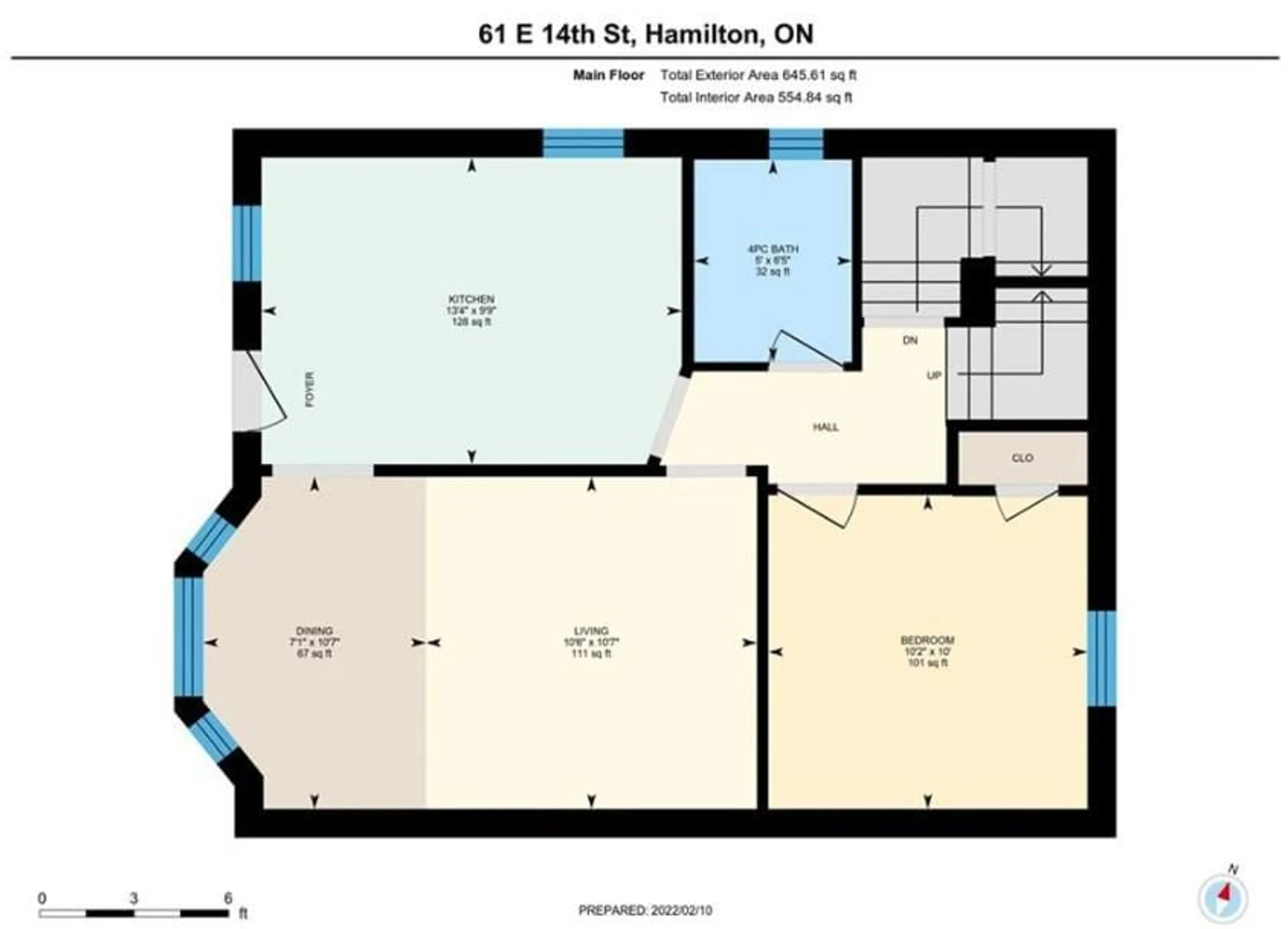 Floor plan for 61 East 14th St, Hamilton Ontario L9A 4B4