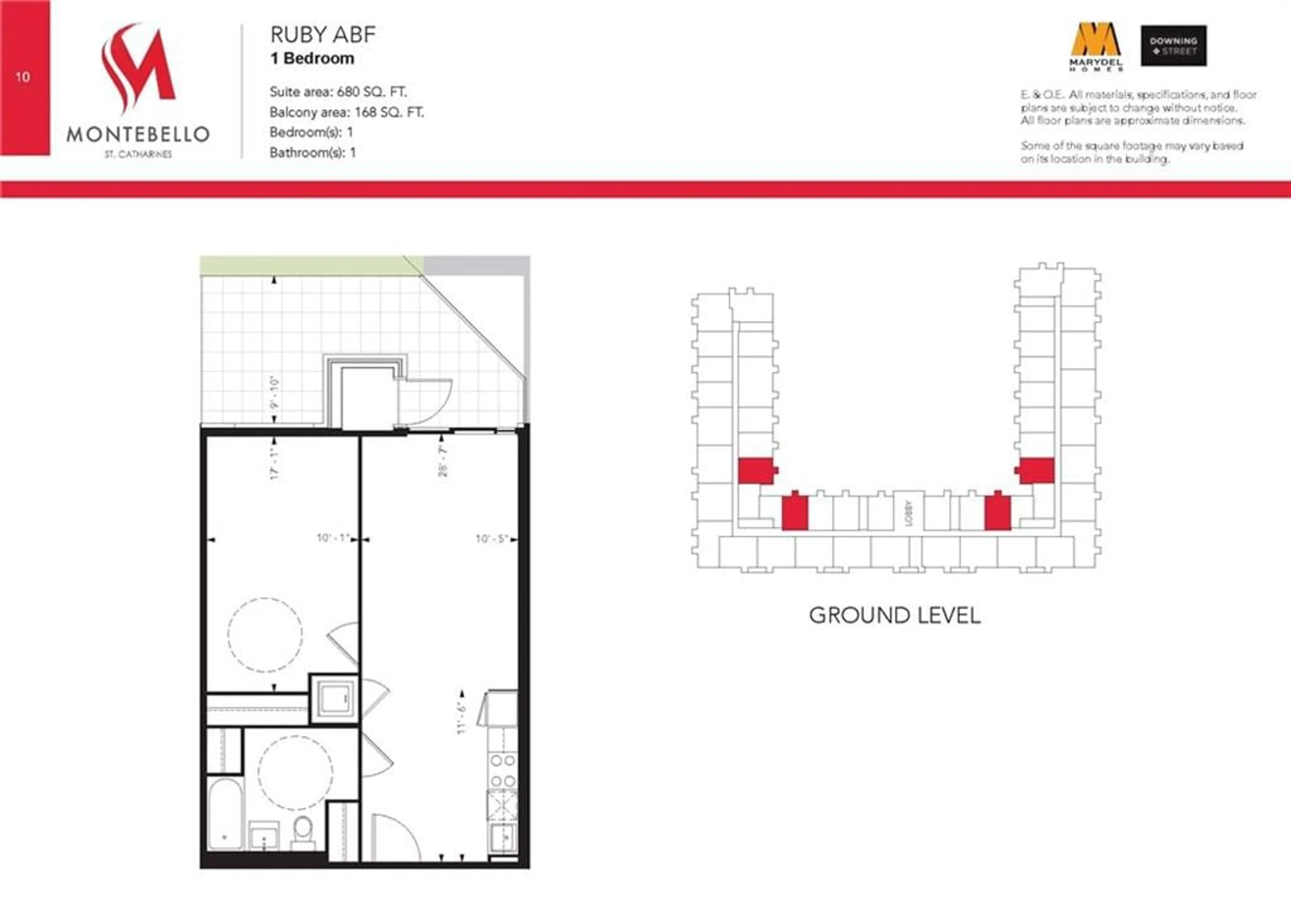 Floor plan for 50 Herrick Ave #108, St. Catharines Ontario L2P 2T9