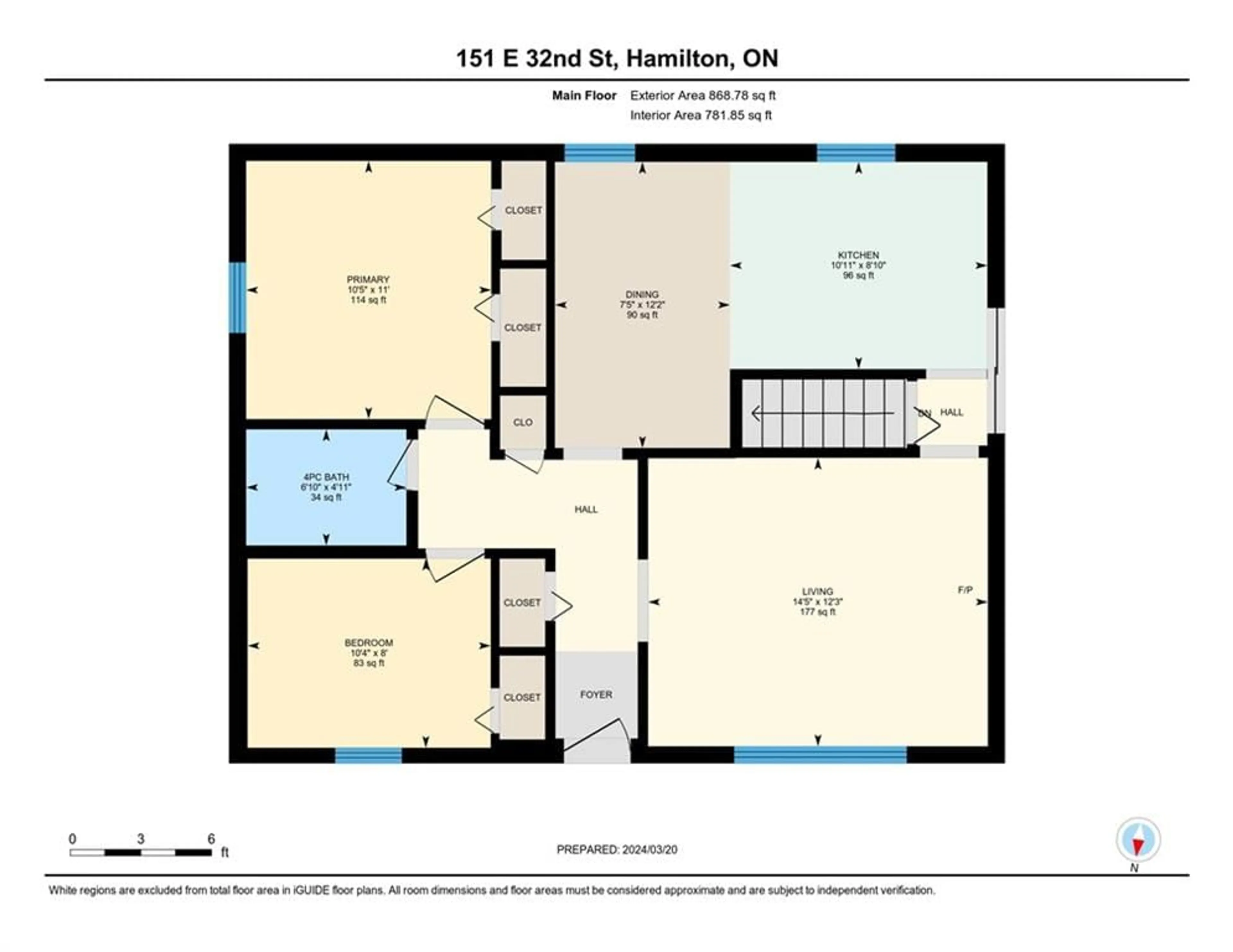 Floor plan for 151 East 32nd St, Hamilton Ontario L8V 3S1