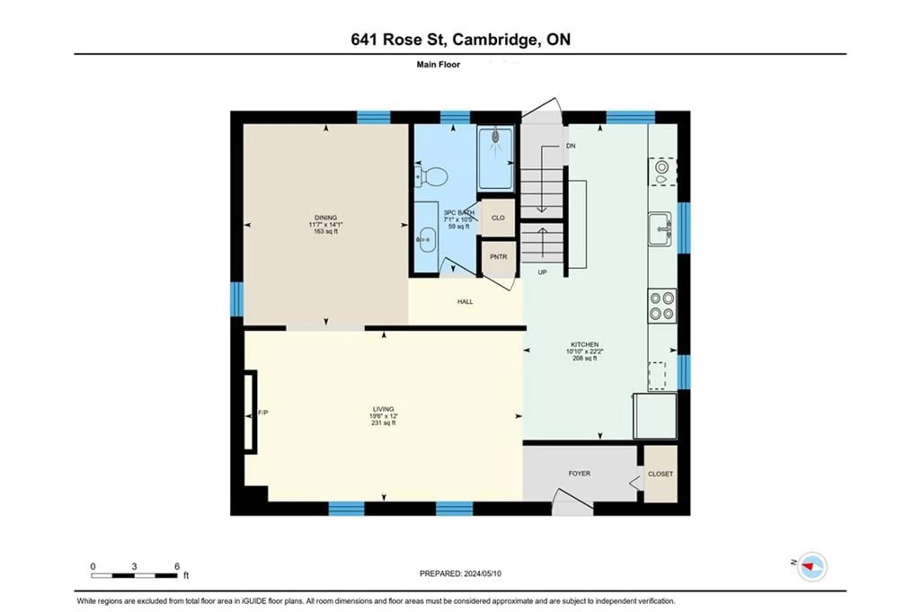 Floor plan for 641 ROSE St, Cambridge Ontario N3H 2E7