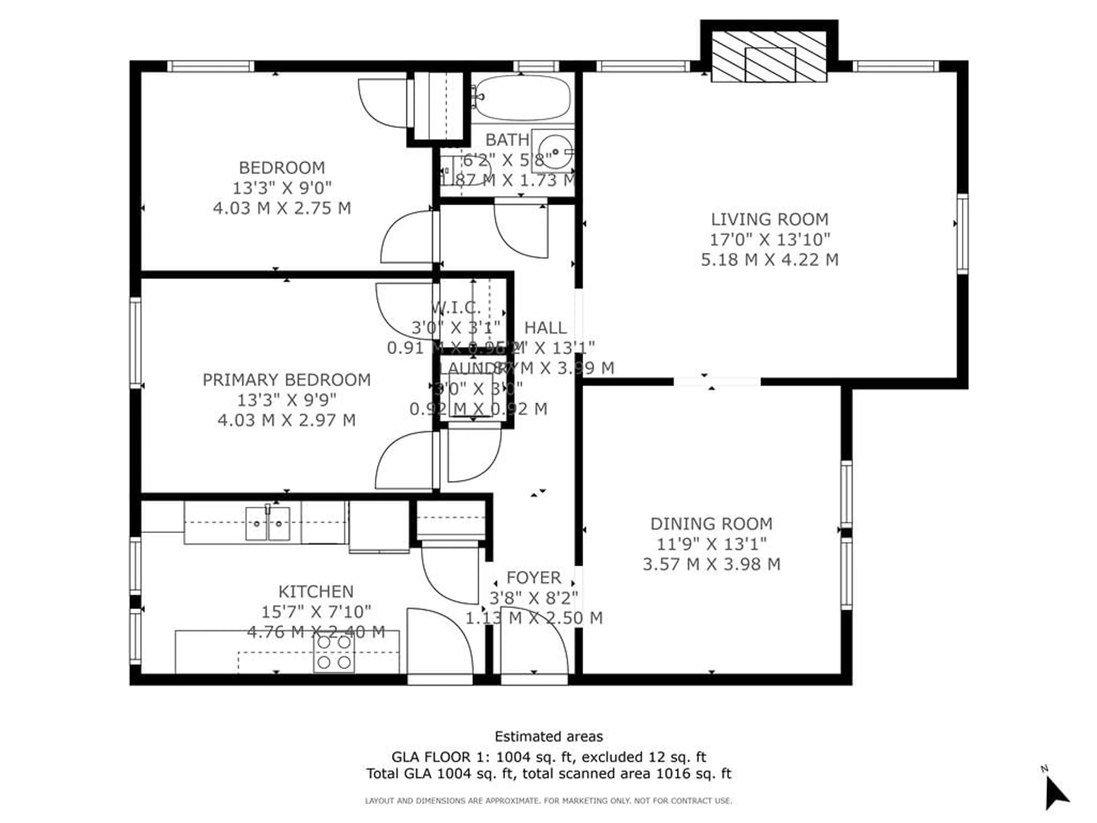 Floor plan for 362 John St #7, Hamilton Ontario L8N 2E4