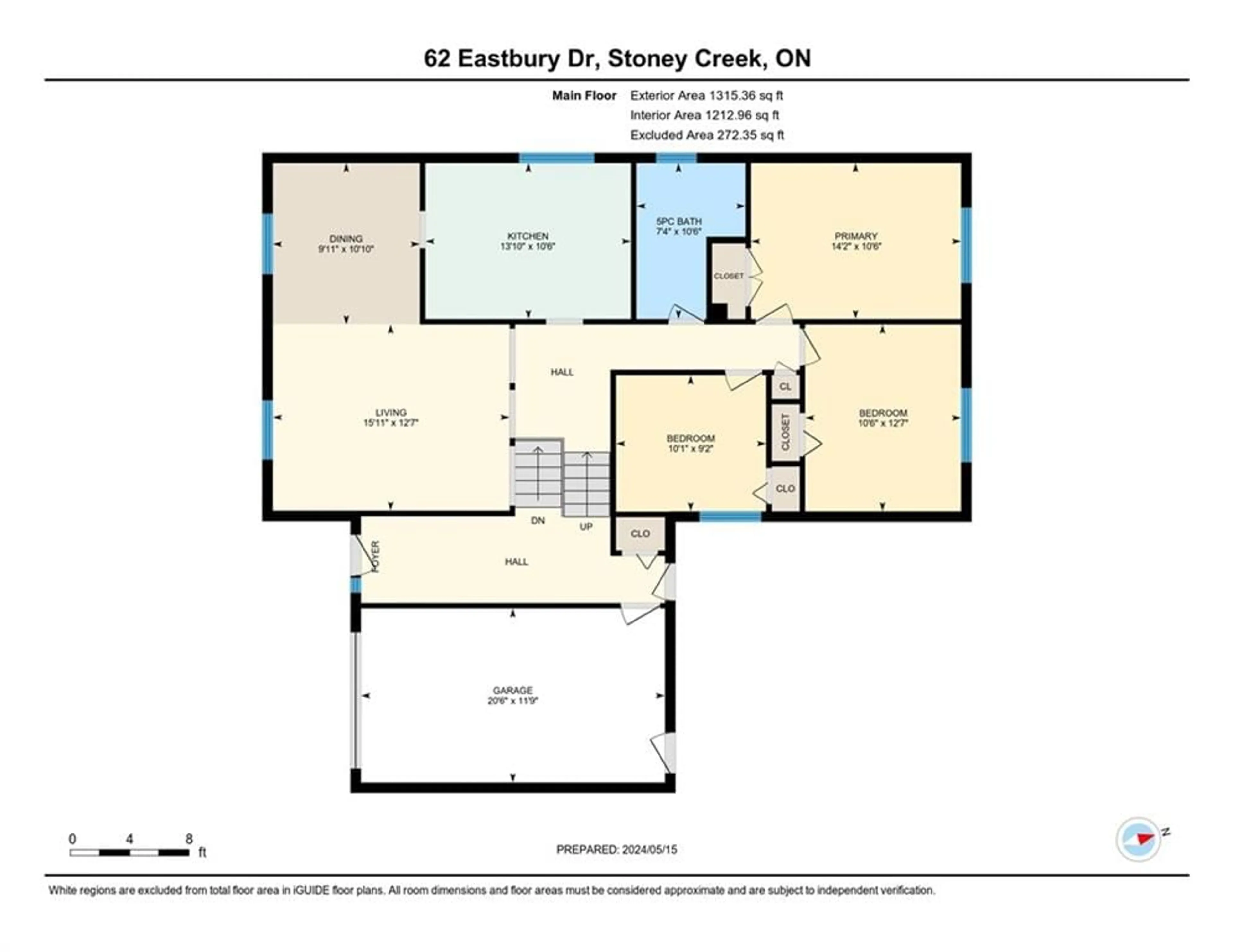 Floor plan for 62 Eastbury Dr, Stoney Creek Ontario L8E 2V4