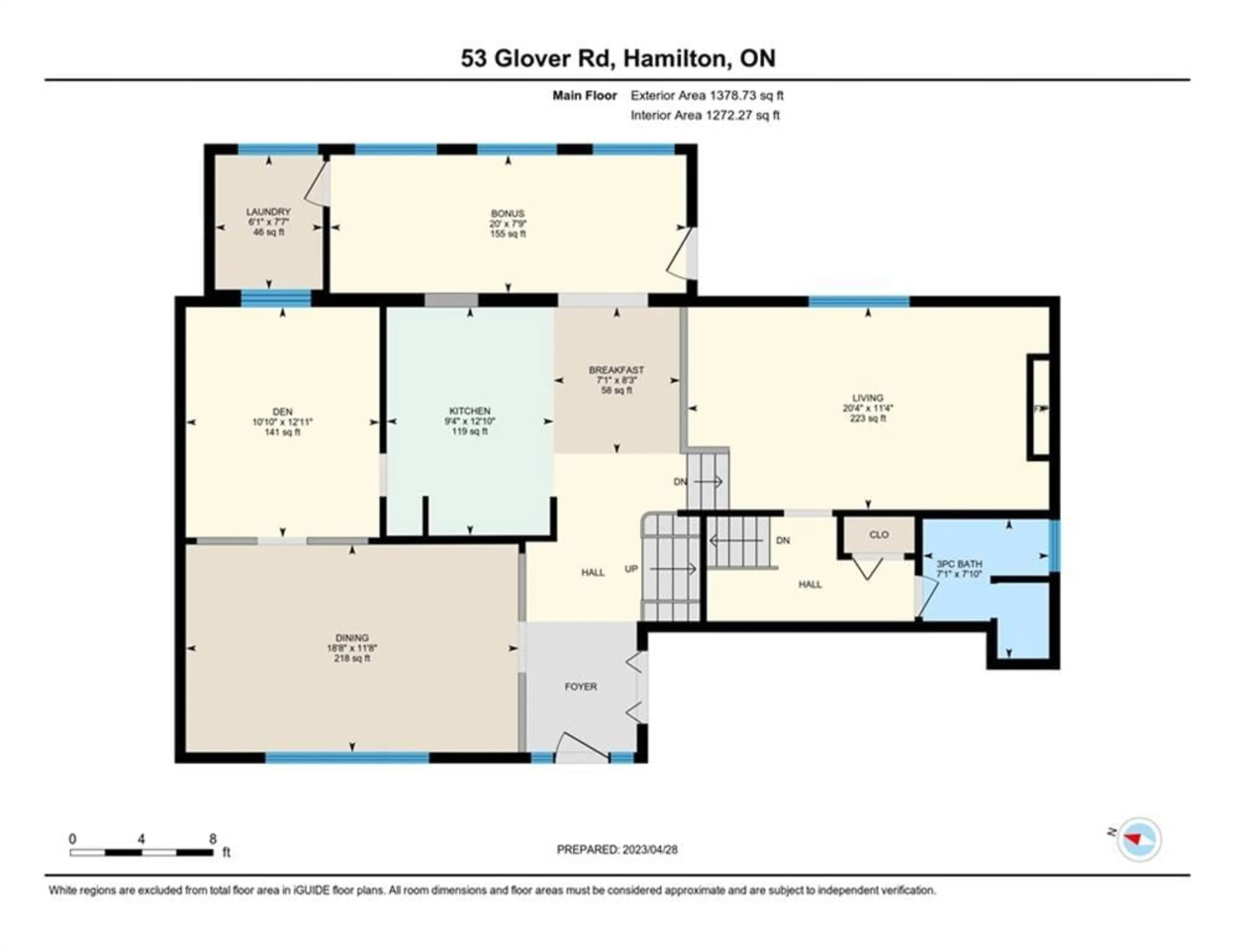 Floor plan for 53 Glover Rd, Hamilton Ontario L8W 3S8