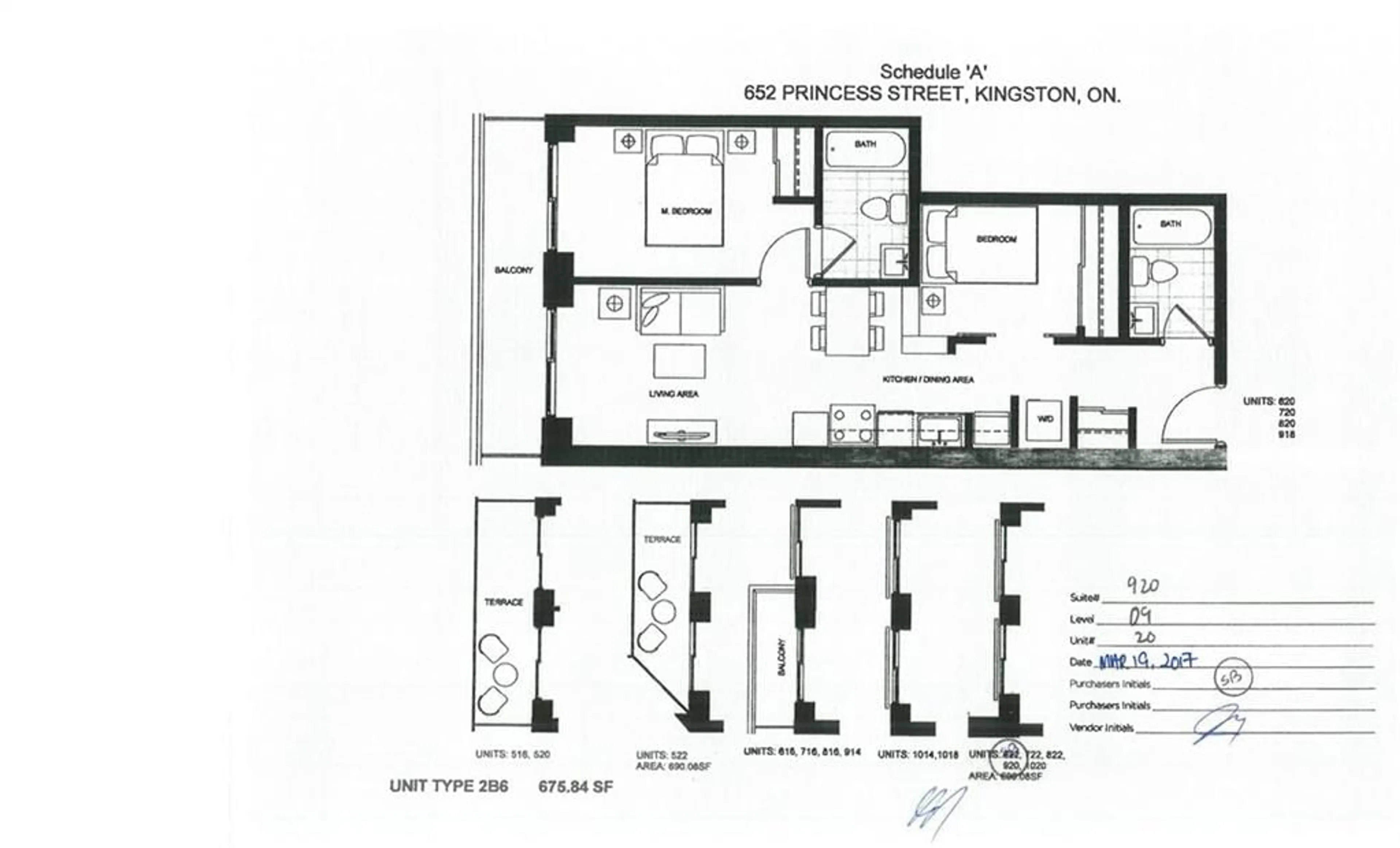 Floor plan for 652 PRINCESS St #920, Kingston Ontario K7L 1E5