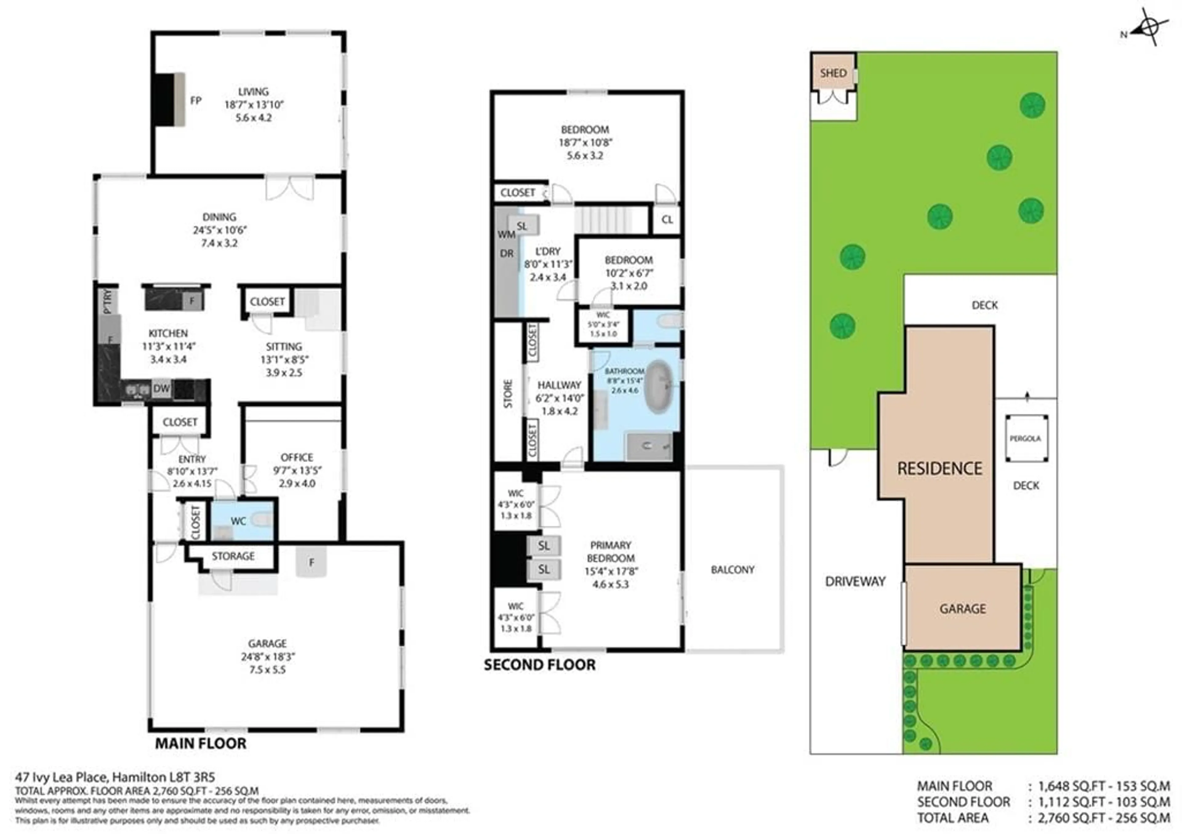 Floor plan for 47 IVY LEA Pl, Hamilton Ontario L8T 3R5