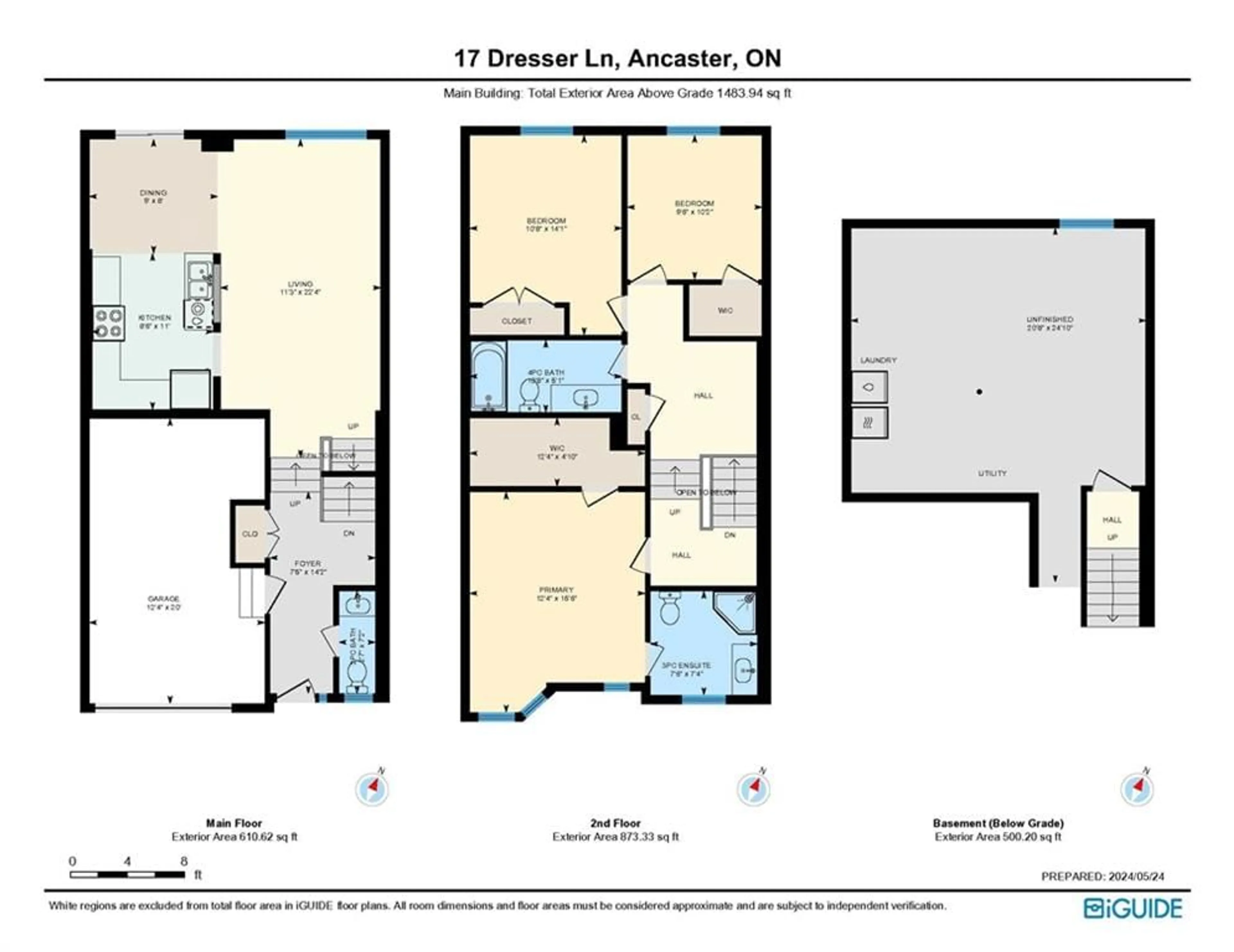 Floor plan for 17 DRESSER Lane, Ancaster Ontario L9K 0K1