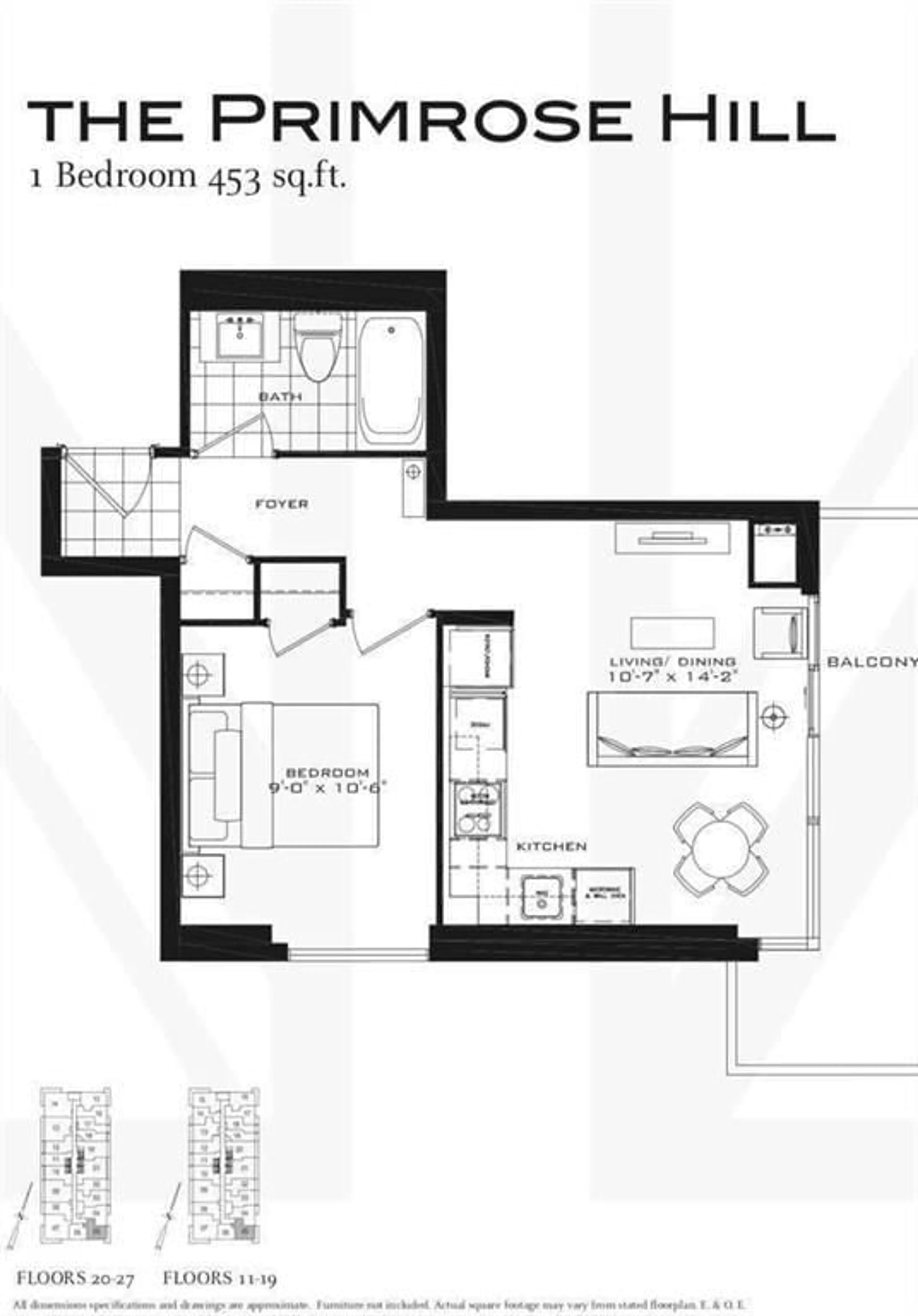 Floor plan for 955 Bay St #2205, Toronto Ontario M5S 2A2