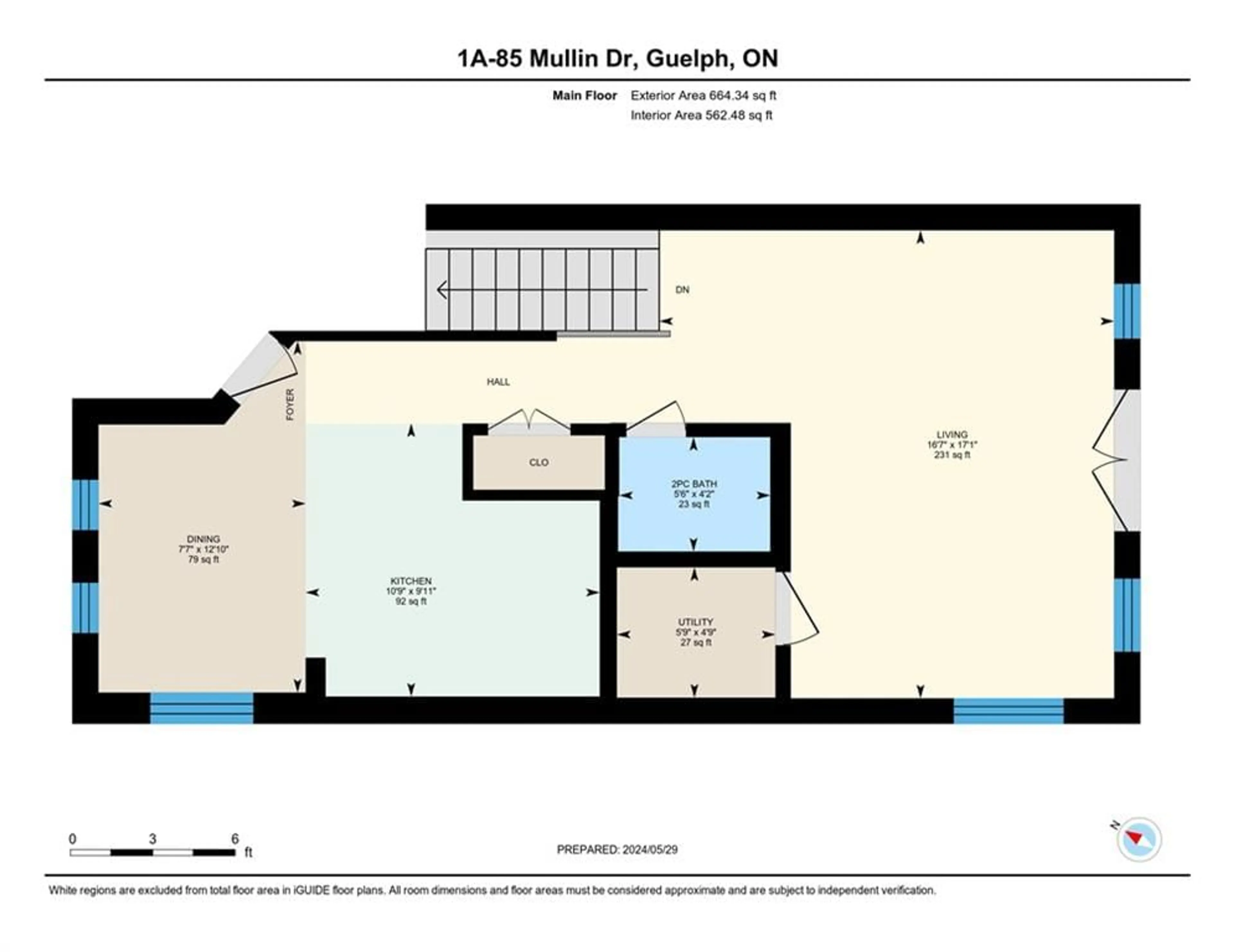 Floor plan for 85 Mullin Dr #1A, Guelph Ontario N1E 7M2