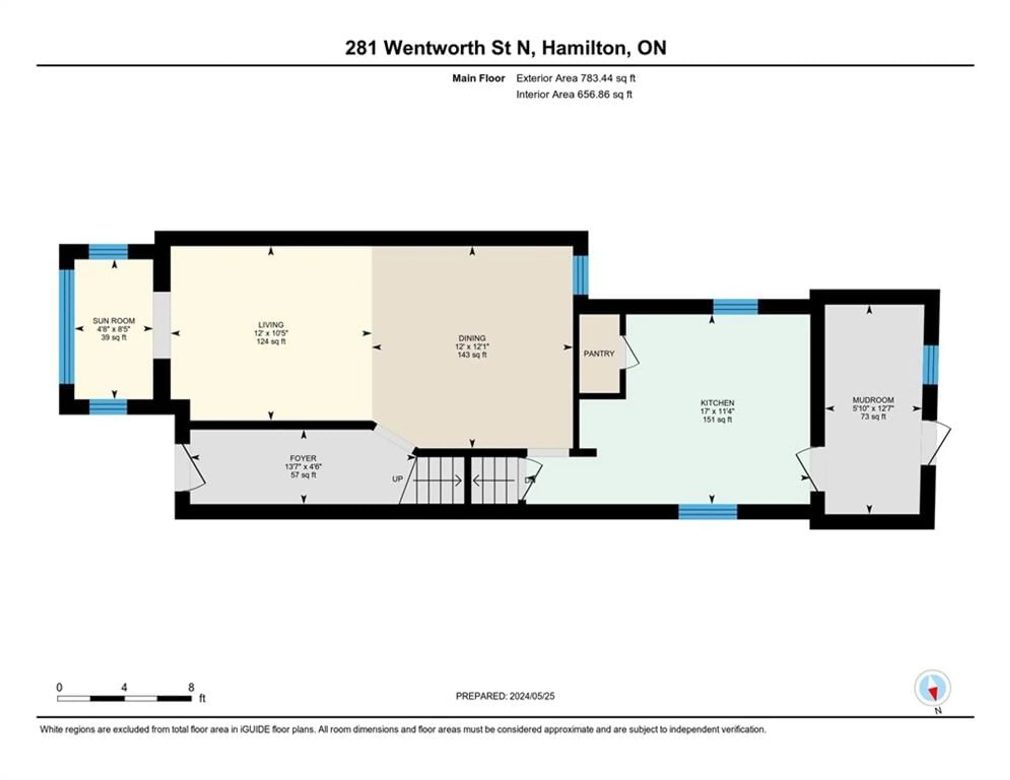 Floor plan for 281 WENTWORTH St, Hamilton Ontario L8L 5V9
