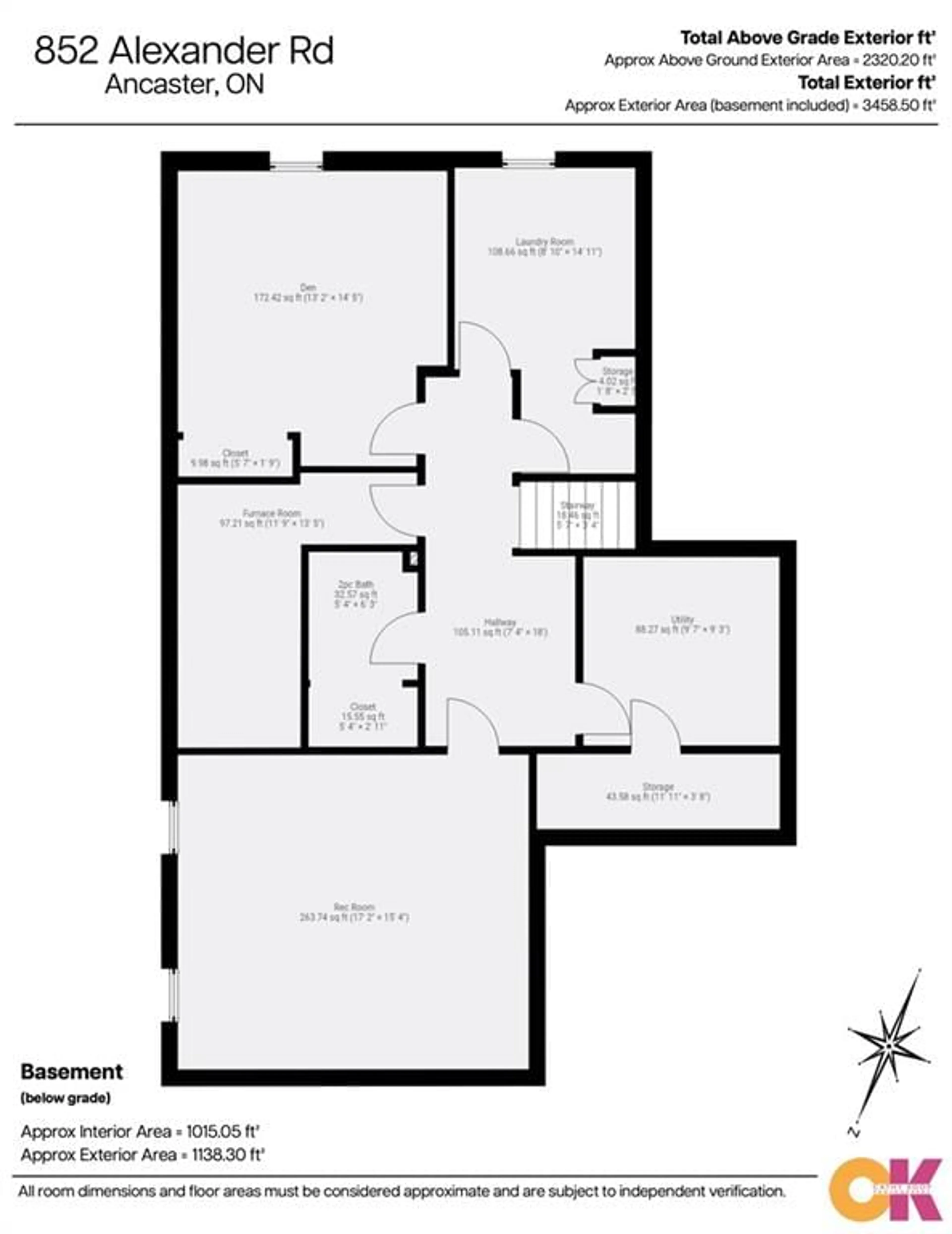 Floor plan for 852 ALEXANDER Rd, Ancaster Ontario L9G 3E9
